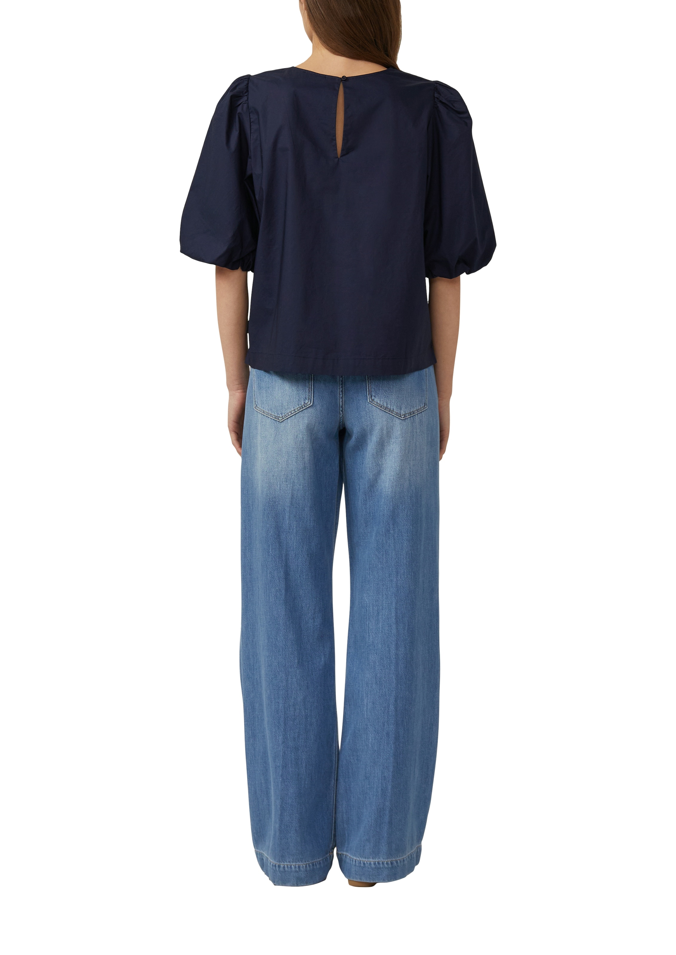 s.Oliver Schlupfbluse mit weitem Hallbarm und Knopfvershcluss