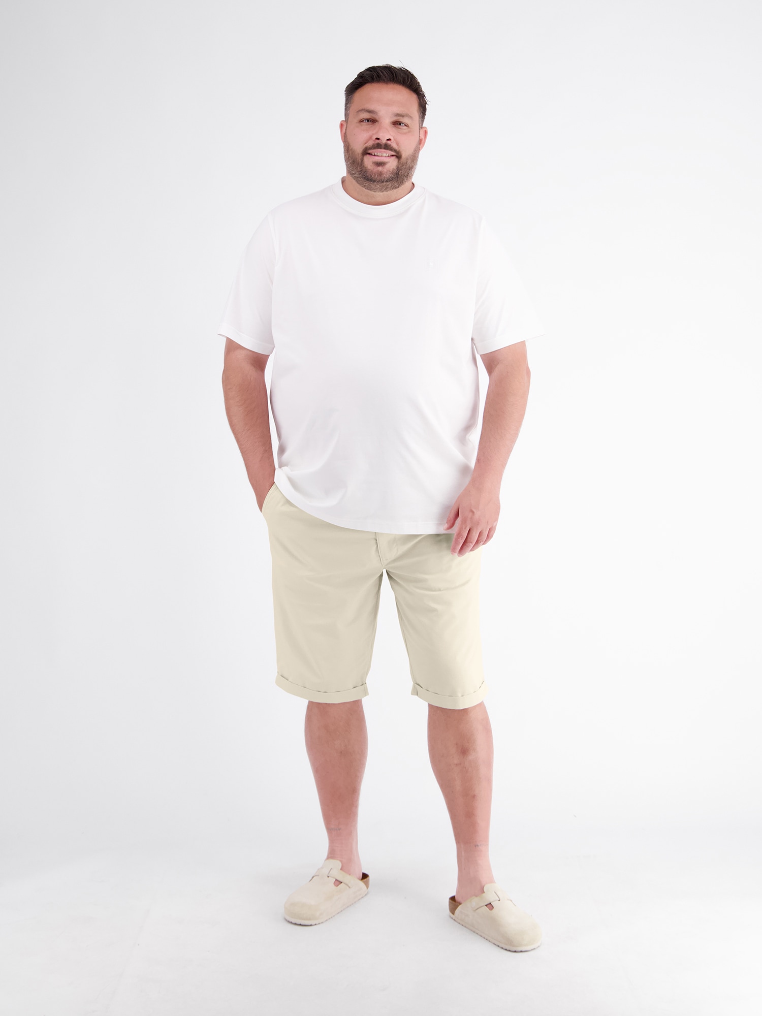 LERROS Chinoshorts »Kurze Chino aus Baumwollmix in großen Größen«