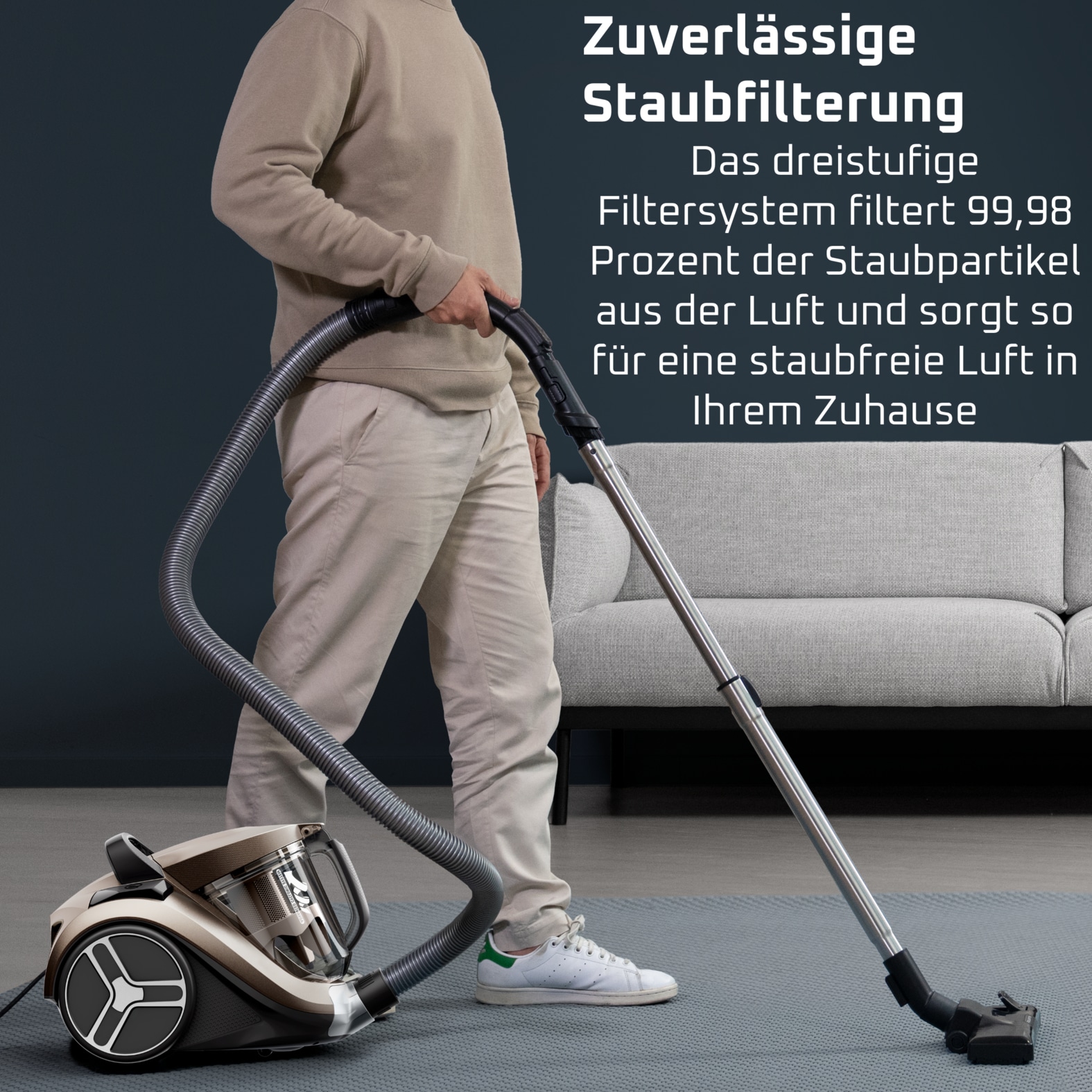 Rowenta Bodenstaubsauger »RO4B50 Compact Power XXL Animal« 900 W beutellos hohe Saugleistung, leicht & kompakt, Staubbehältervolumen 2,5 Liter