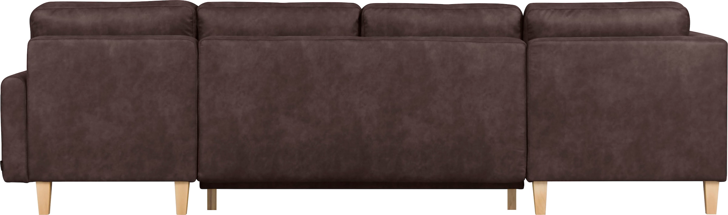 Home affaire Wohnlandschaft »TRIPLO U-Form wahlweise mit Schlaffunktion, B/T/H: 310/192/90 cm«, Schlafsofa, auch mit Bettkasten, Steppung im Rückenkissen