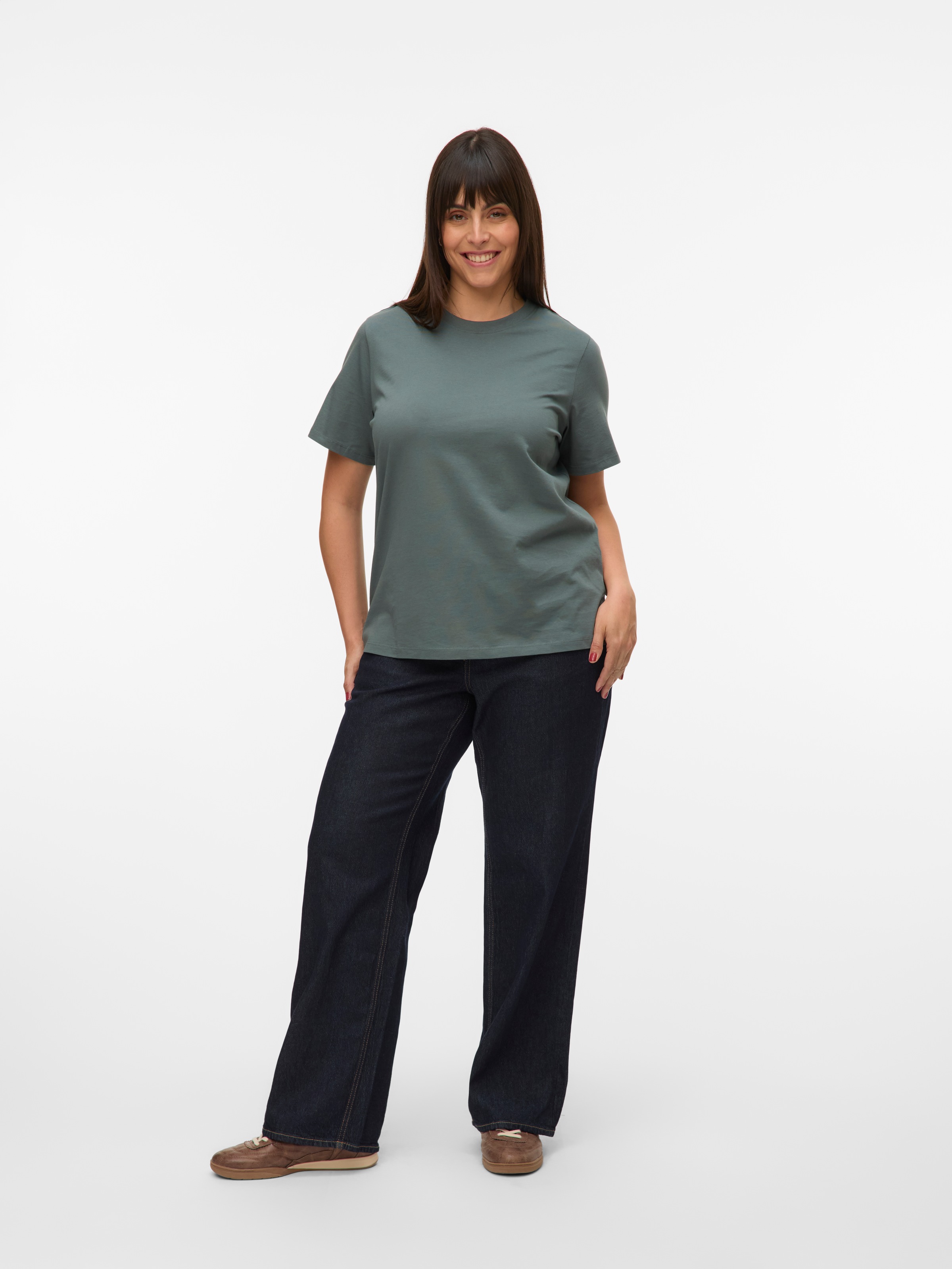 Vero Moda Curve Kurzarmshirt »VMPAULINA SS T-SHIRT GA JRS NOOS CUR« Baumwolle, regular fit