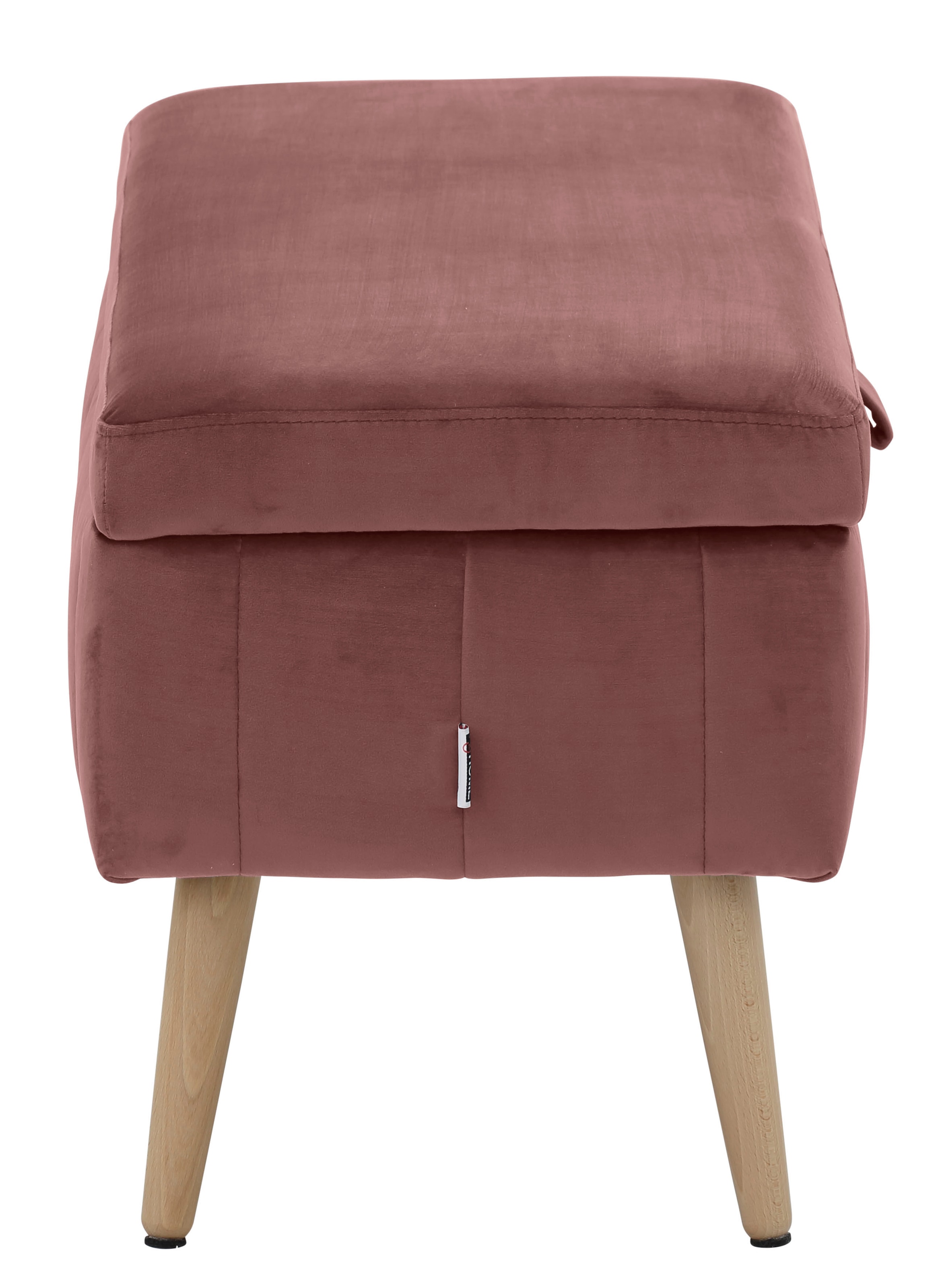 INOSIGN Truhenbank »AMIRA Sitzbank mit Stauraum, Maße B/T/H: 81/36/43 cm«, mit Staufach, in 3 Bezugsqualitäten mit feiner Steppung