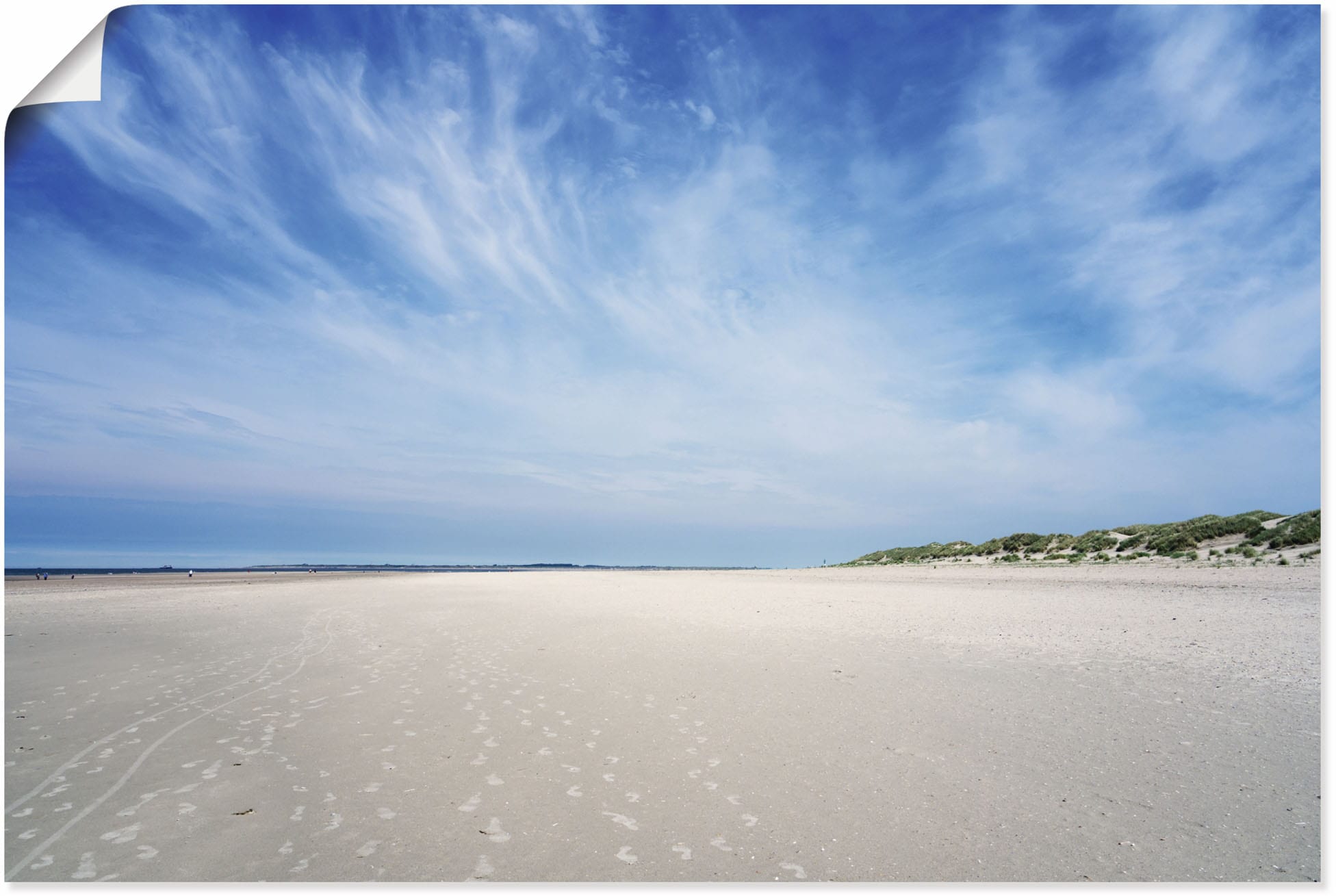 Artland Wandbild »Weiter Strand auf Baltrum«, Strandbilder, (1 St.), als Alubild, Leinwandbild, Wandaufkleber oder Poster in versch. Größen