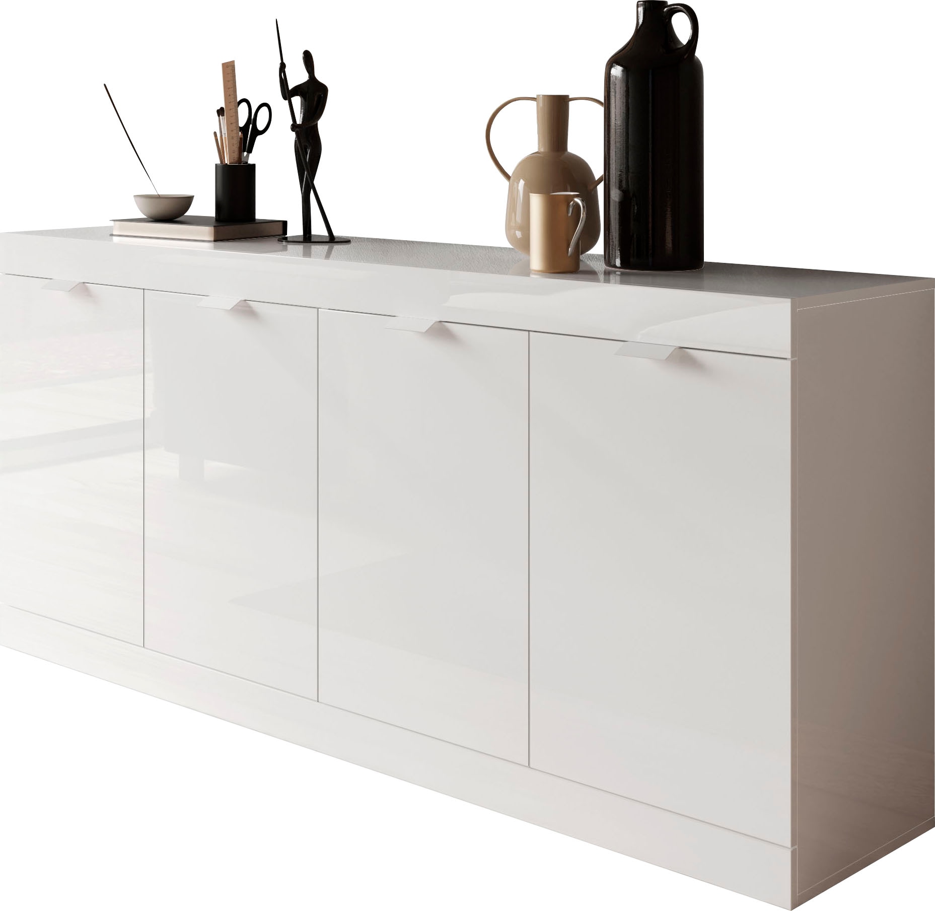 LC Sideboard »Slim«, Breite 181 cm, weiß Hochglanz Lack