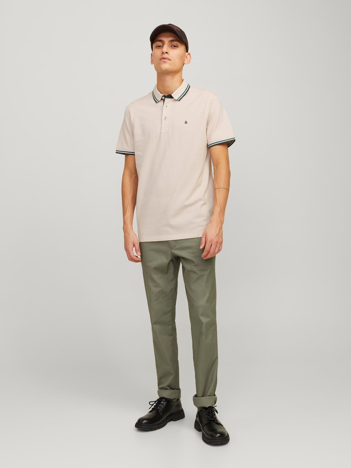 Jack & Jones Poloshirt »JJEPAULOS POLO SS NOOS«, mit Logo Stickerei