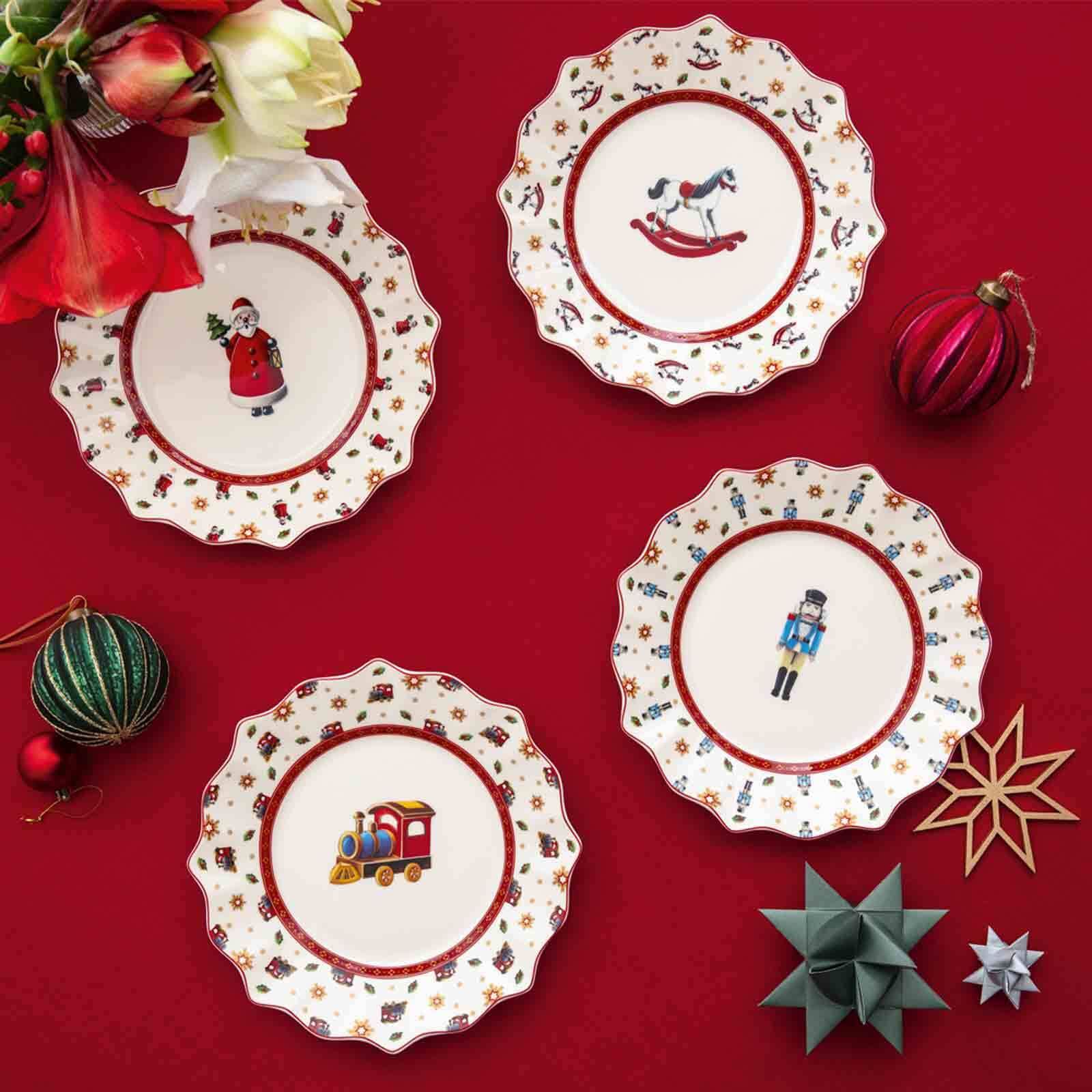 Villeroy & Boch Frühstücksteller »Jubiläums-Teller Toy's Delight ø 24,4 cm 4er Set bunt« Handwäsche wird empfohlen