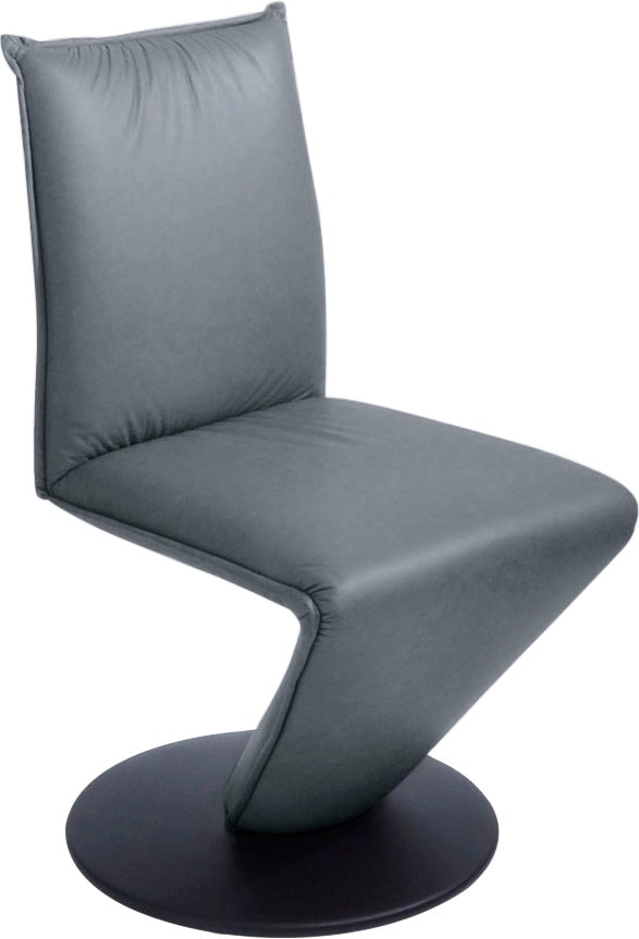 K+W Komfort & Wohnen Esszimmerstuhl "Drive Drehstuhl" () Stuhl mit federnder Sitzschale, Drehteller in Metall schwarz Struktur