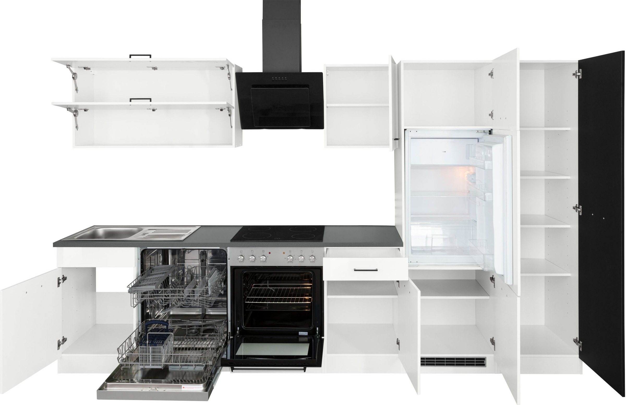 KOCHSTATION Küchenzeile »KS-Trier« ohne E-Geräte, Breite 330 cm