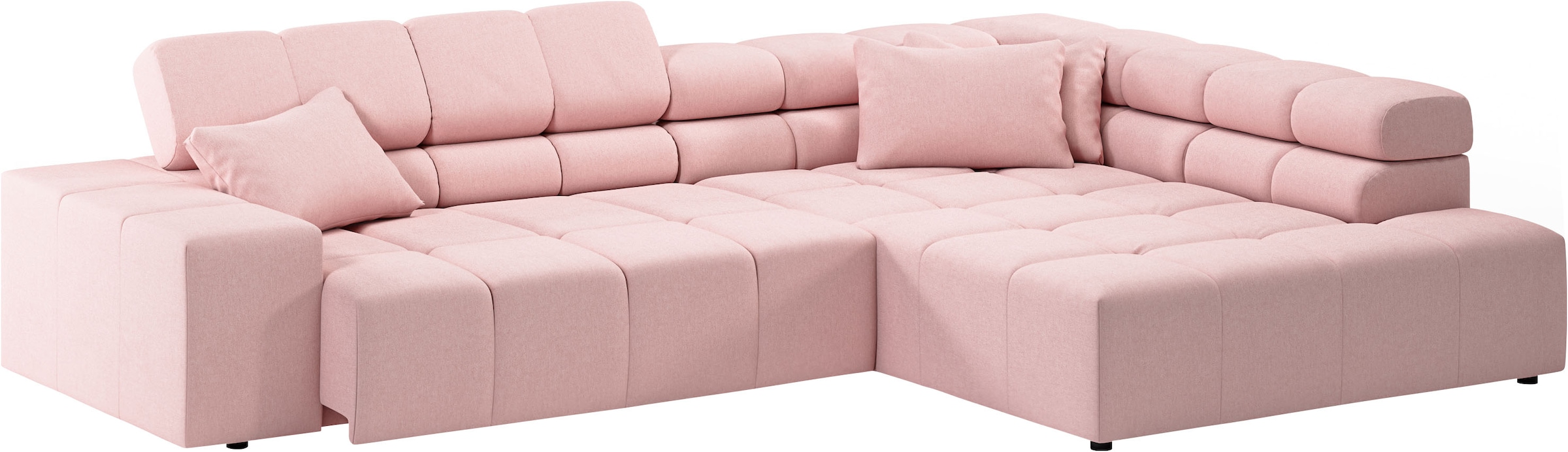 INOSIGN Ecksofa »Ancona incl. Kopfteilverstellung, OTTOs Choice, Breite 319cm, L-Form«, wahlweise motorische Sitztiefenverstellung, auch in Cord + Easy Care