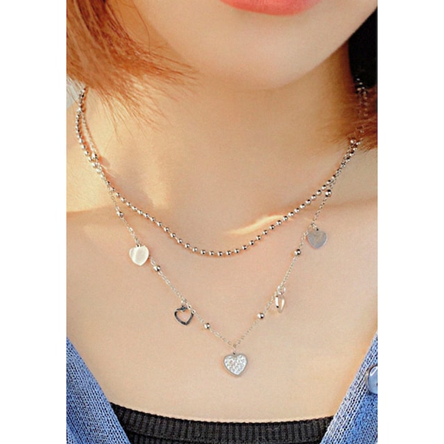 Firetti Kette mit Anhänger »Schmuck Geschenk, Hearts Charm«, zu Kleid, Shirt,  Jeans, Sneaker! Anlass Geburtstag Weihnachten online bestellen | UNIVERSAL