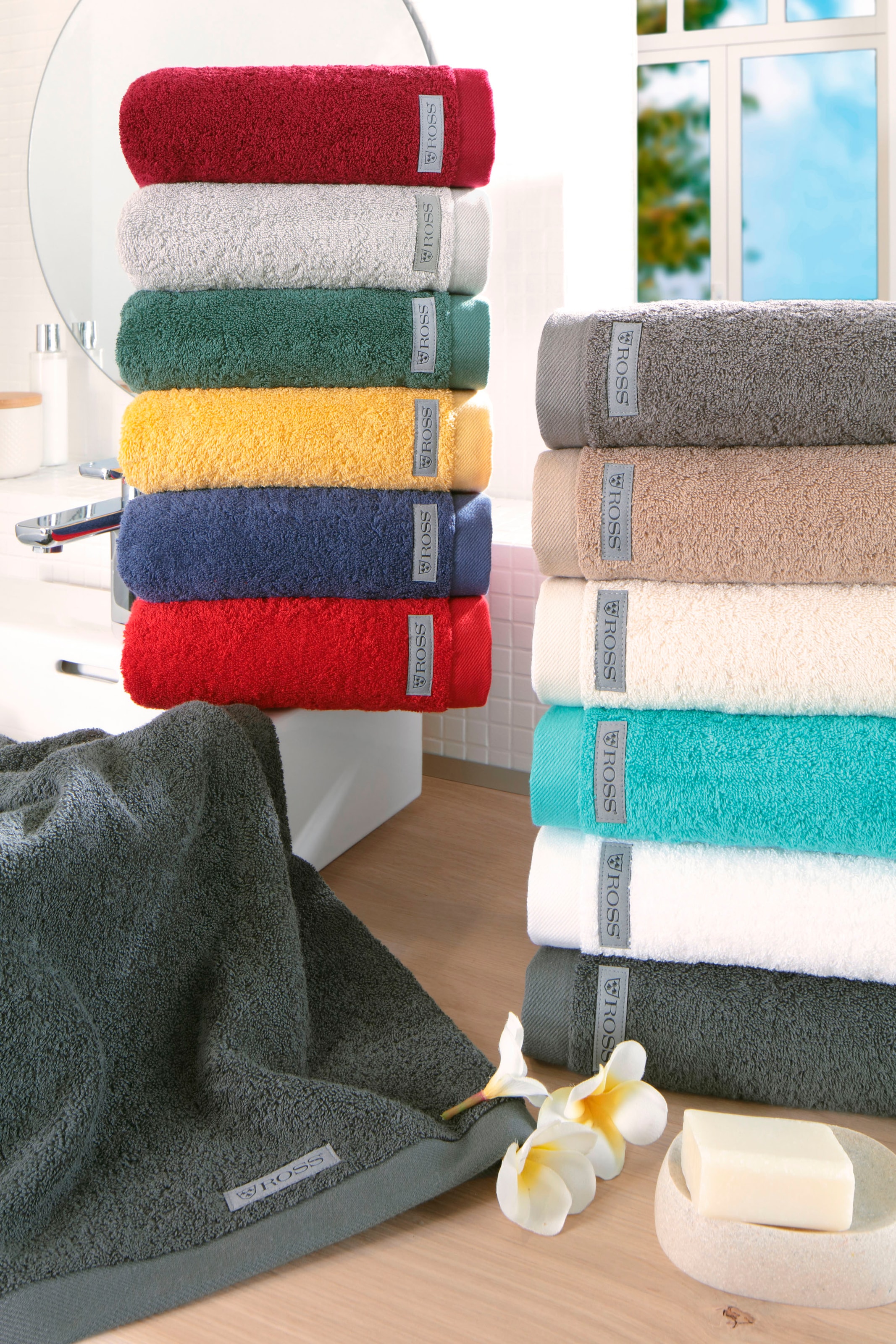 ROSS Handtuch Set »Sinfonie« Set 5 Stk. Frottier beinhaltet Handtücher, Badetuch und Gästetücher