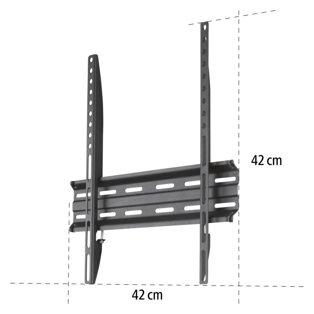 Hama TV-Wandhalterung »Wandhalterung FIX, Schwarz, 81-165 cm(32"-65"), 43", 50", 55"«, bis 165 cm Zoll