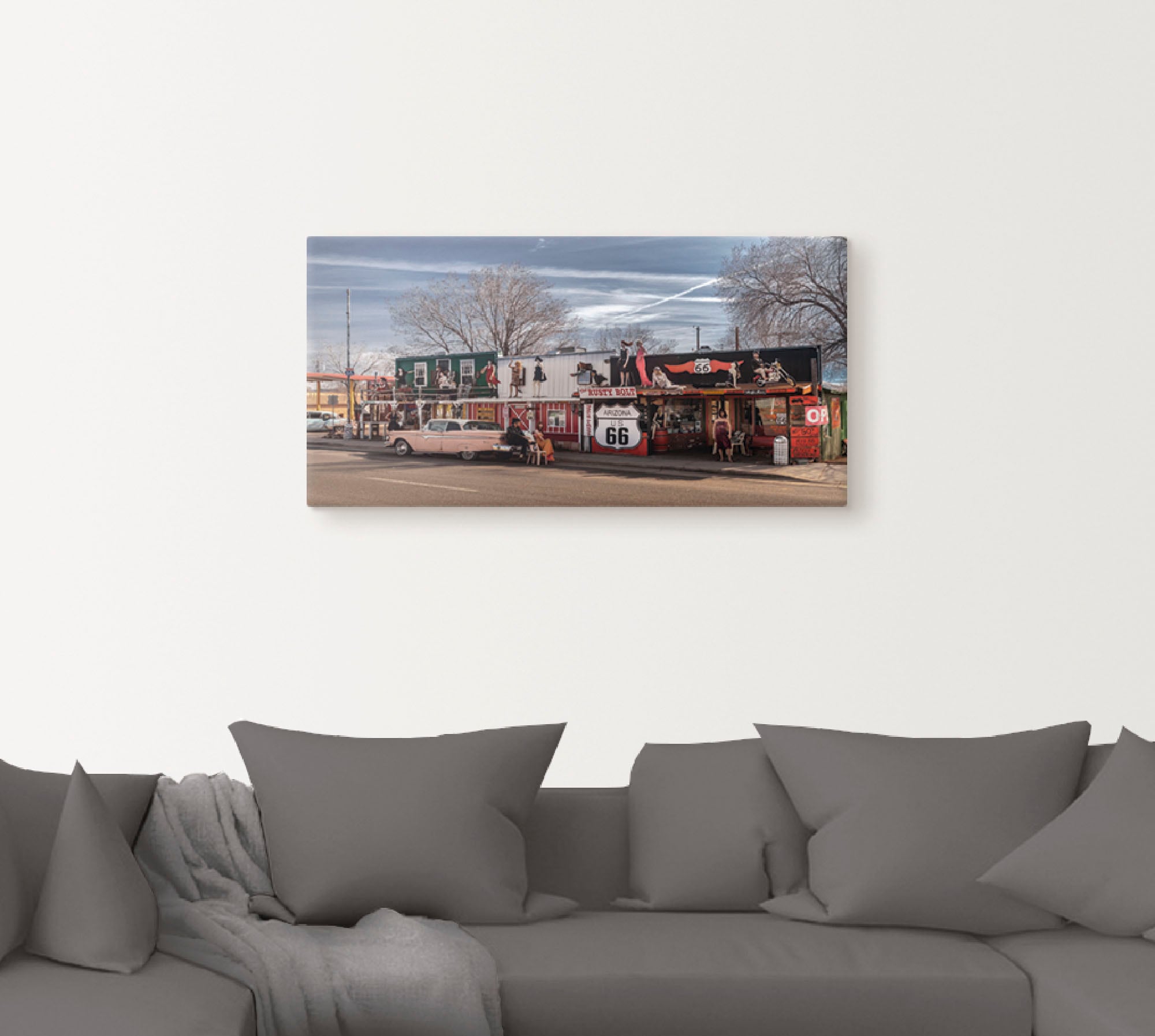 Artland Wandbild »Historische Route 66 in Seligman«, Amerika, (1 St.), als Leinwandbild, Poster in verschied. Größen