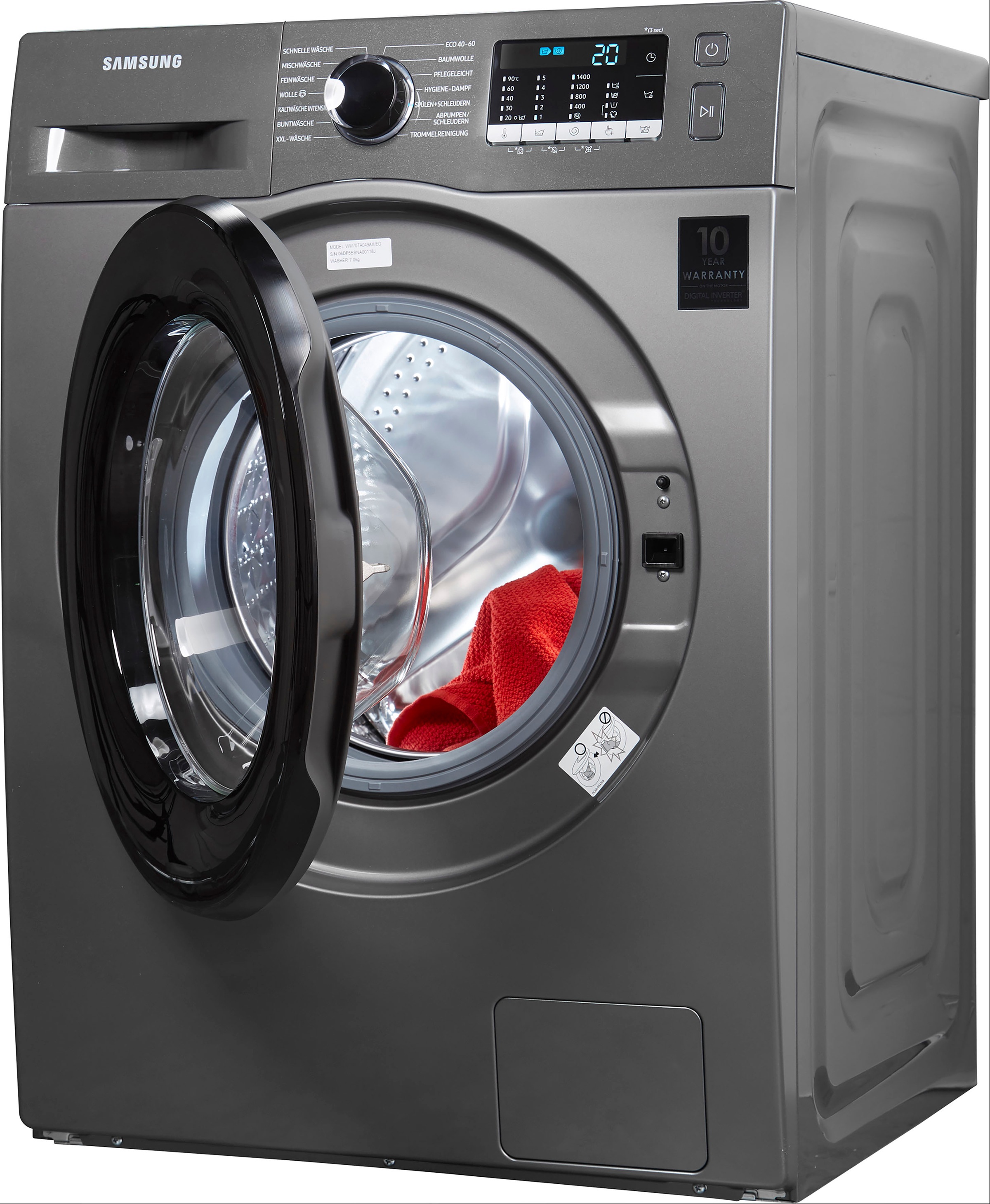 Waschmaschine Frontlader von Samsung in Grau