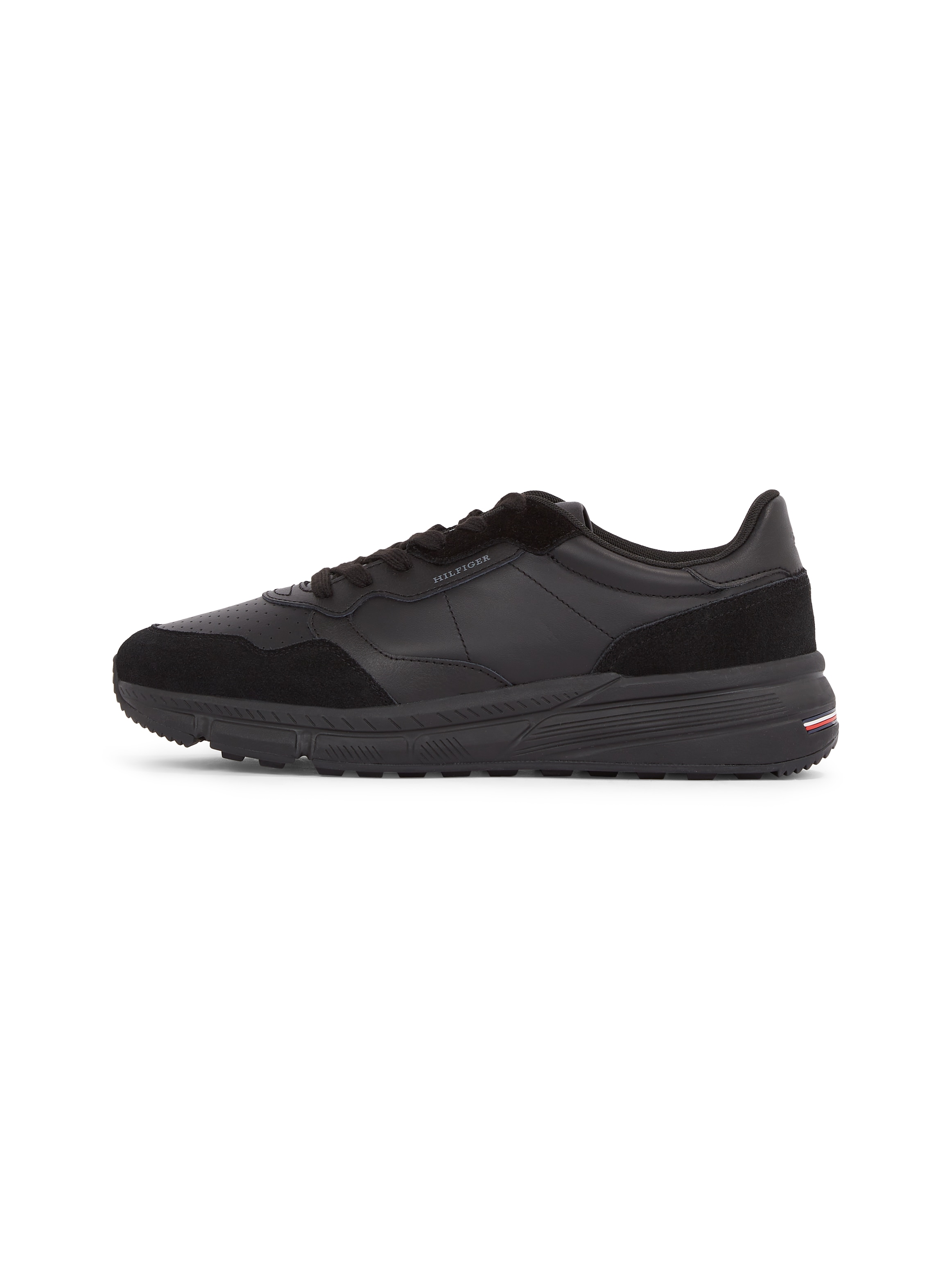 Tommy Hilfiger Keilsneaker »FASTON LTH MIX«, Freizeitschuh, Schnürschuh, Halbschuh mit gepolstertem Schaftrand
