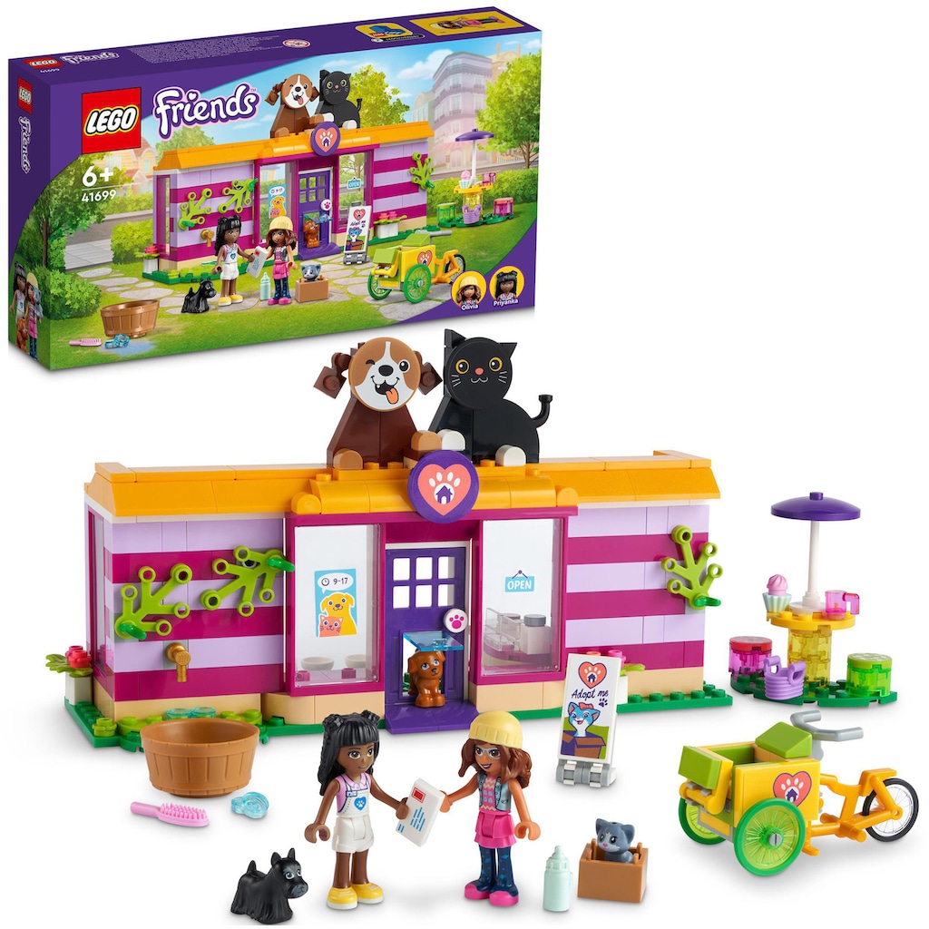 LEGO® Konstruktionsspielsteine »Tieradoptionscafé (41699), LEGO® Friends«, (292 St.), Made in Europe