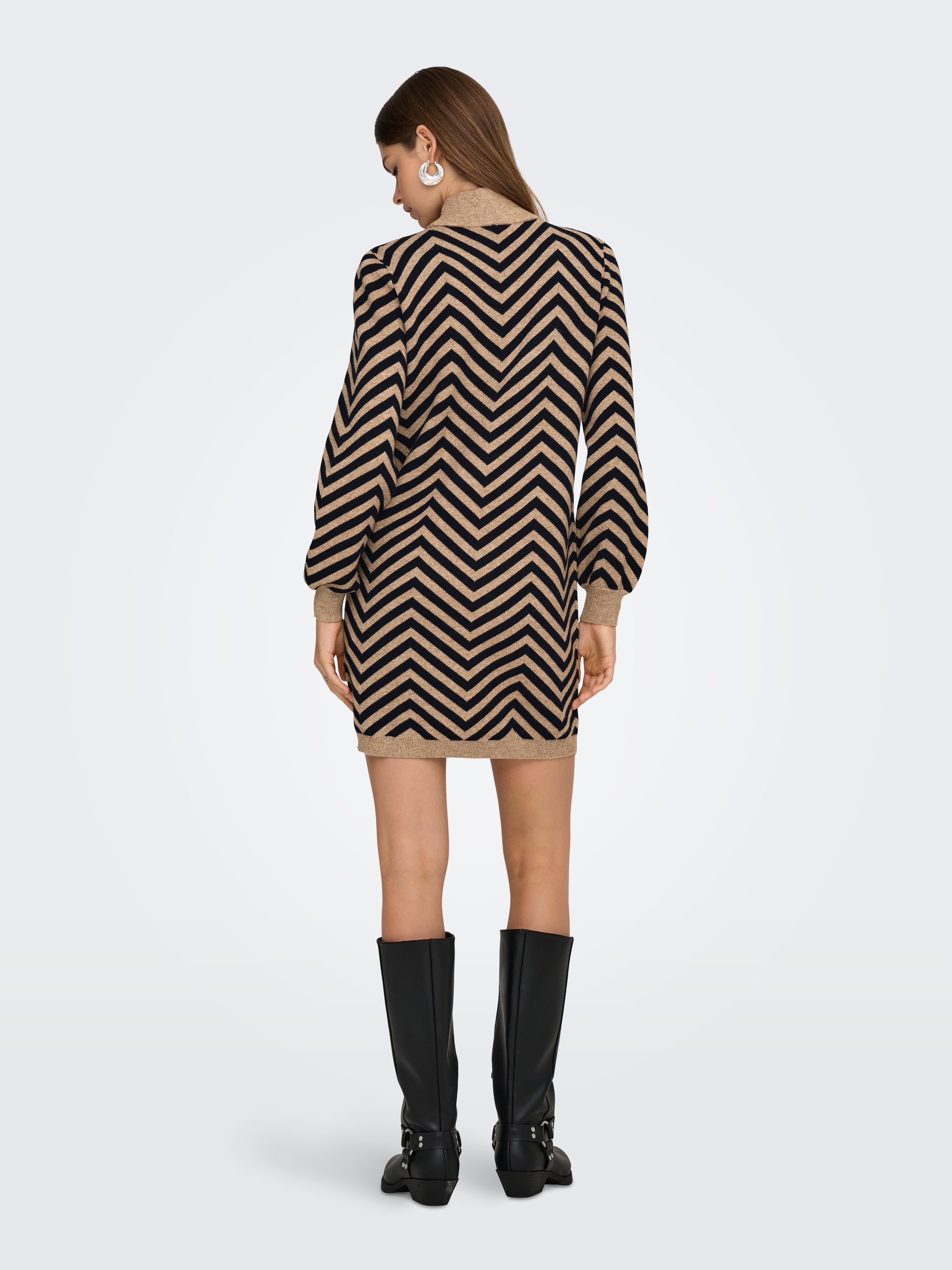 ONLY Strickkleid »ONLJULIA LS HIGHNECK PATTERN DRESS KNT«