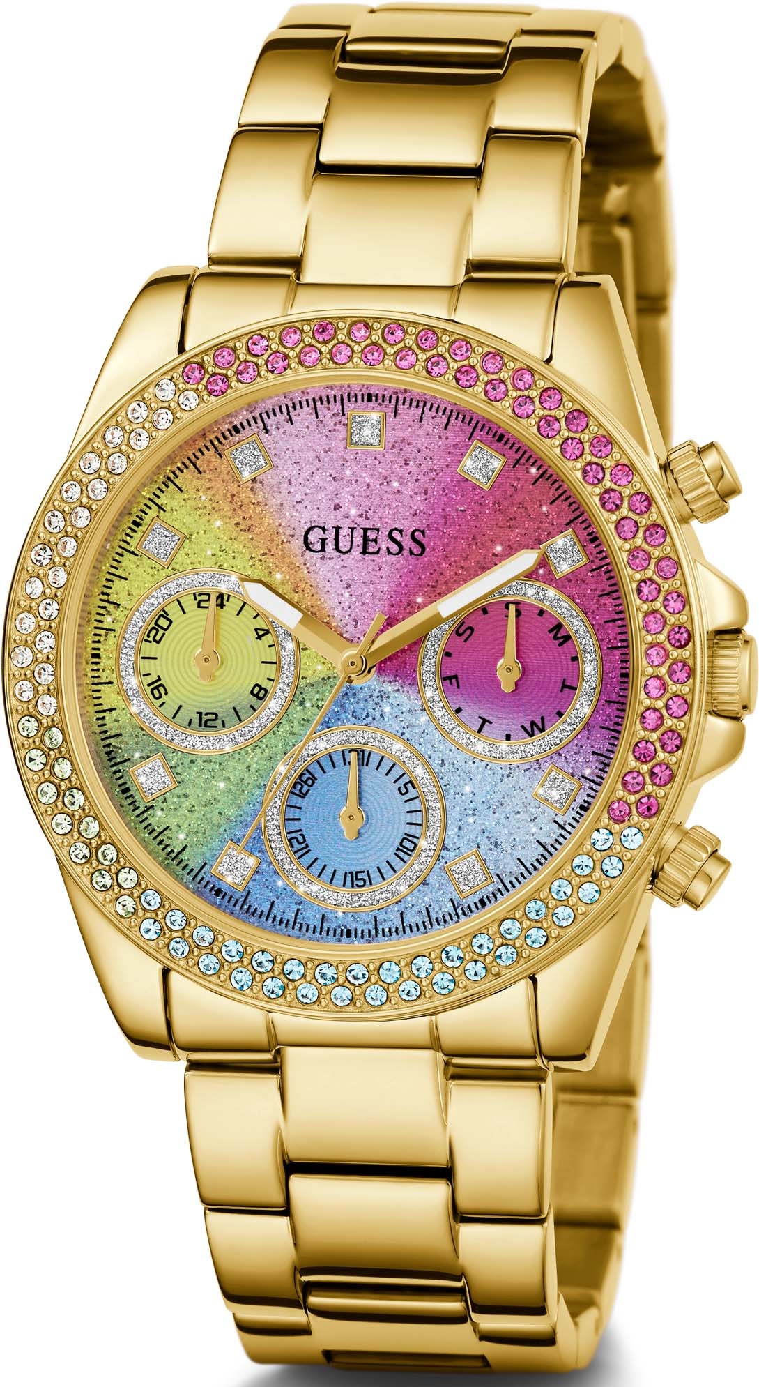 Guess Multifunktionsuhr »GW0483L4«, Armbanduhr, Quarzuhr, Damenuhr