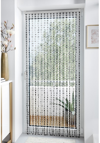 locker Türvorhang »Pearl«, (1 St.), Kunststoff, transparent/schwarz, 72 Stränge kaufen