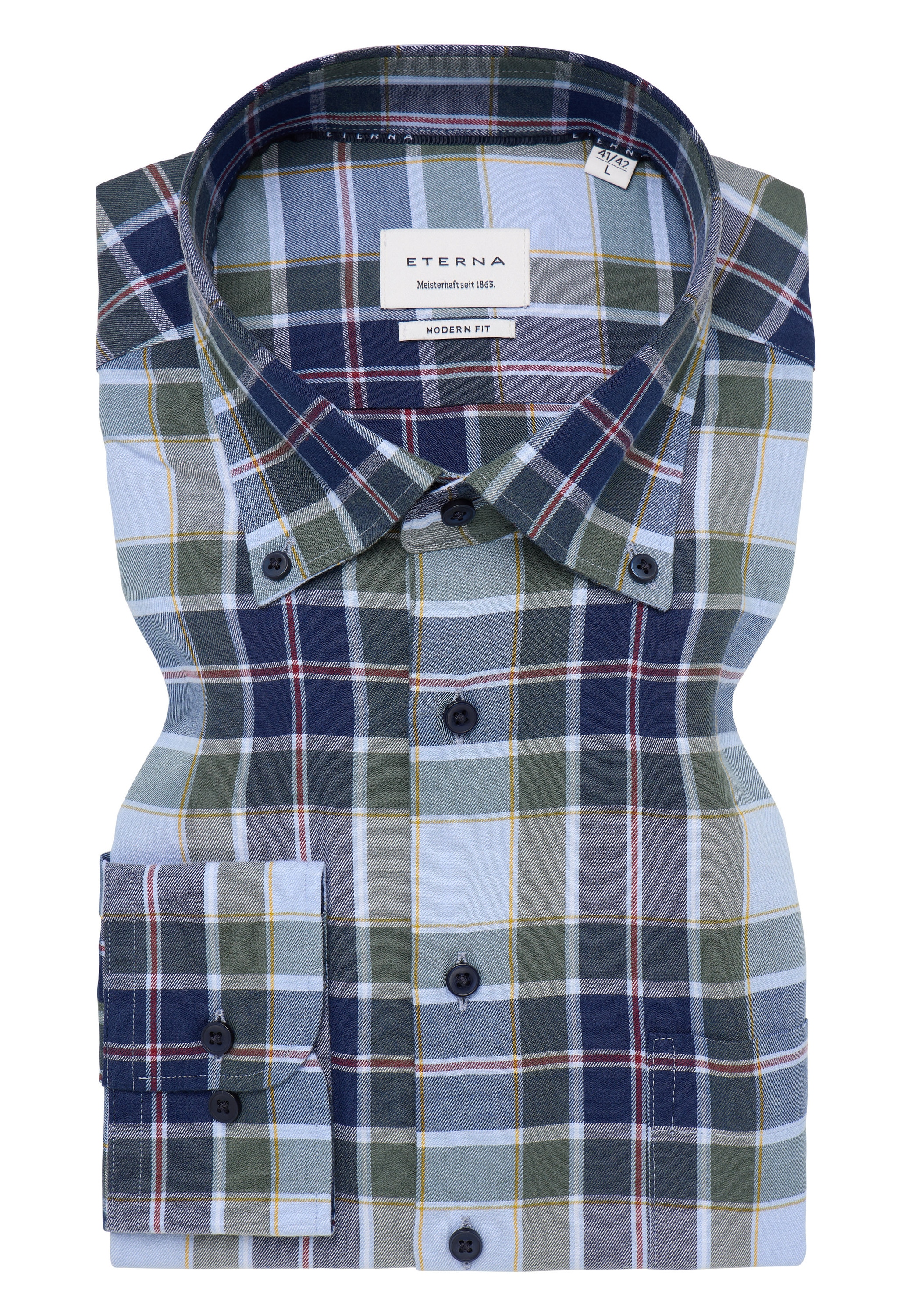 Eterna Langarmhemd »MODERN FIT« EASY IRON (bügelleicht)