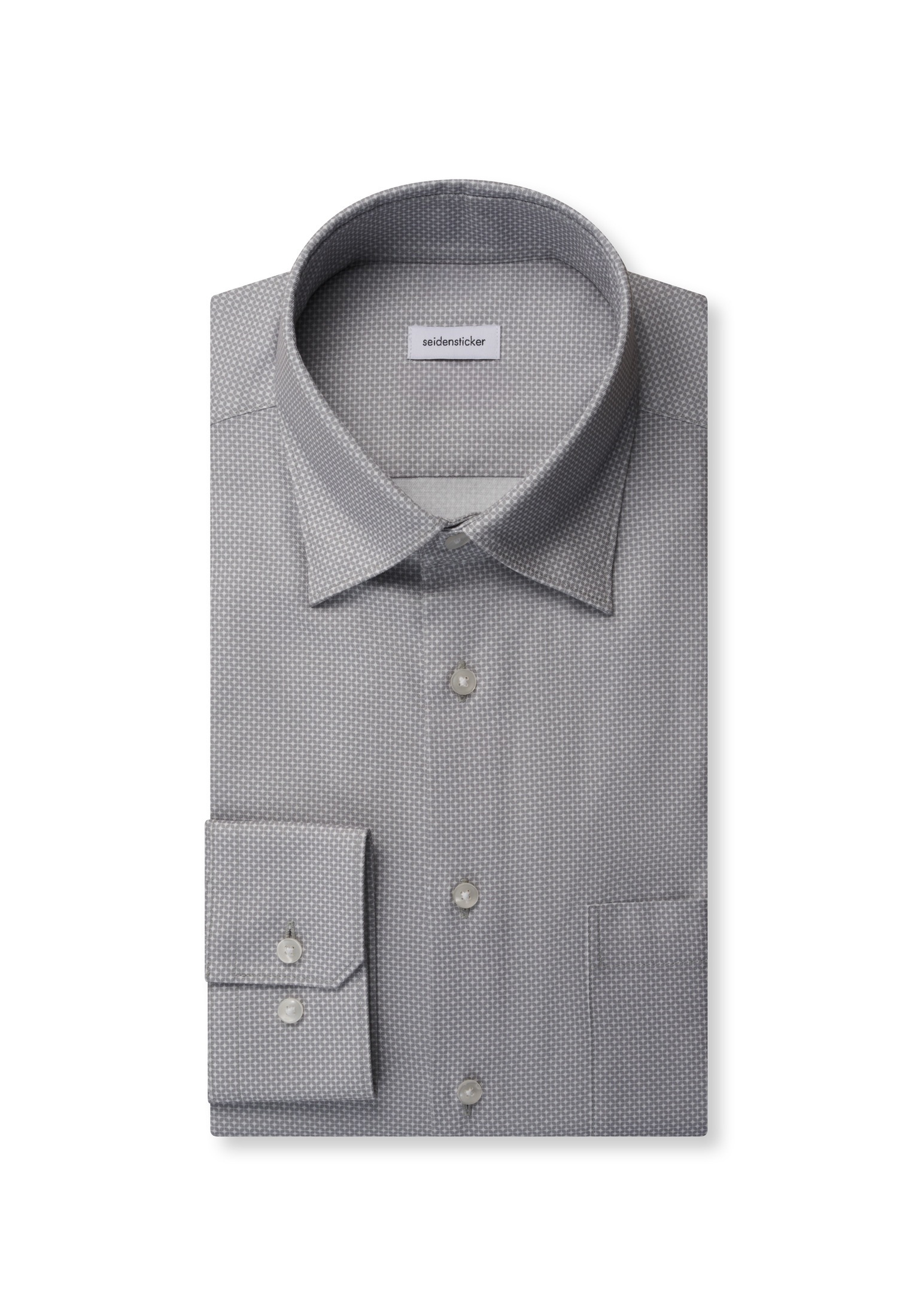 seidensticker Businesshemd »Schwarze Rose«, Regular 1/1 Covered-Button-Down-Kragen Druck