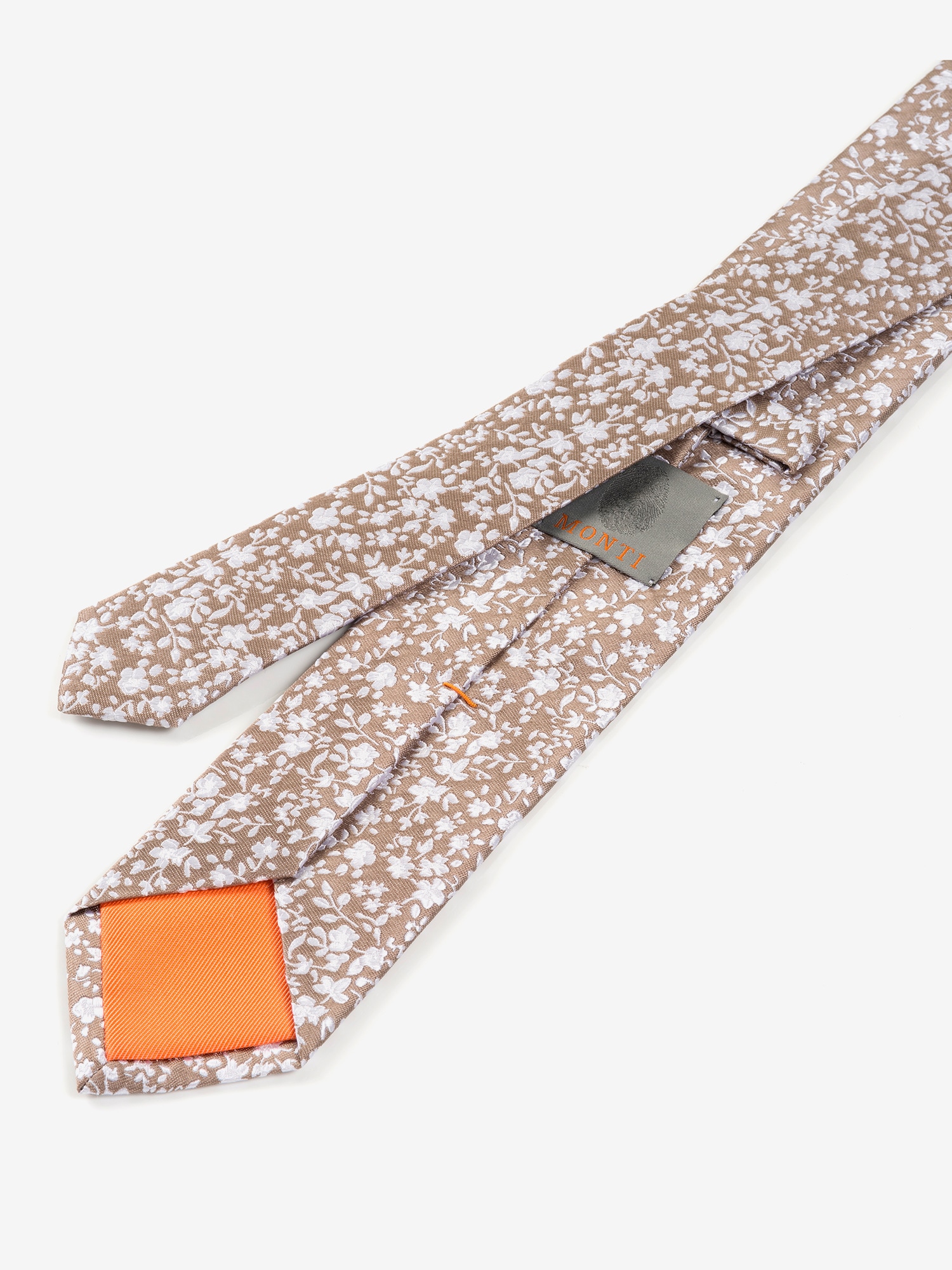 MONTI Krawatte 1 Stk. aus reiner Seide, mit Blumenmuster, 6,5 cm breit