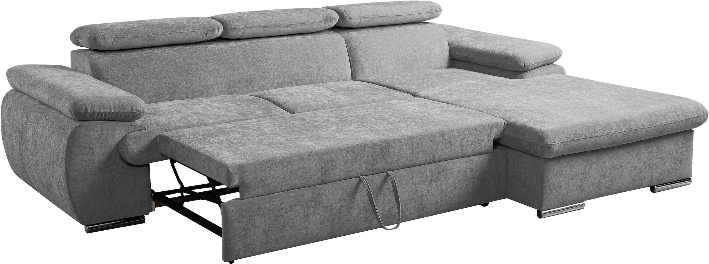 WERK2 Ecksofa »Cosmo modern und bequem, Breite 282cm, L-Form« Eckcouch mit Schlaffunktion, Bettkasten & verstellbaren Kopfteilen