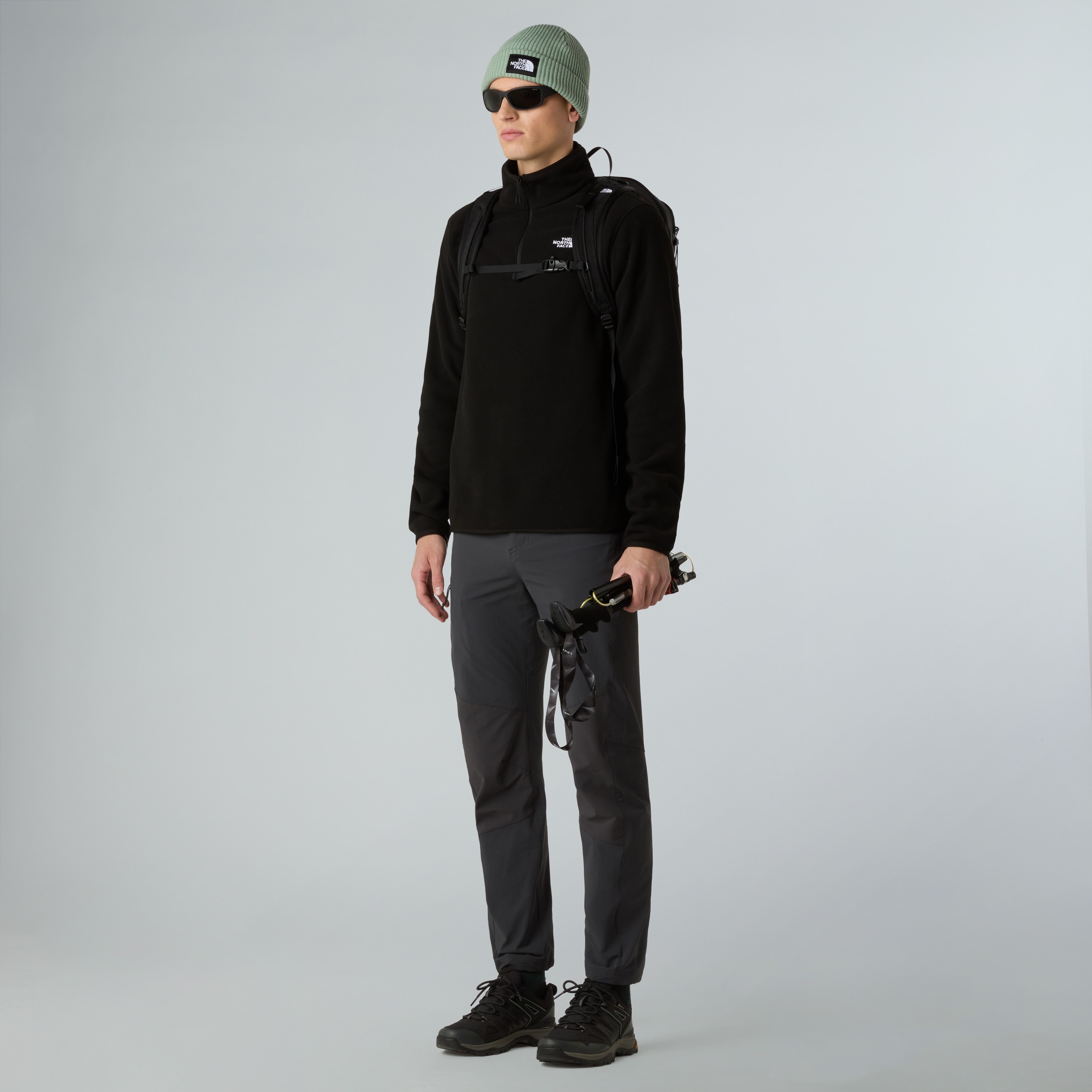 The North Face Fleecepullover »M GLACIER FLEECE 1/4 ZIP JACKET«, 1/4-langer Reißverschluss, aus Polyester, feuchtigkeitsabweisend

