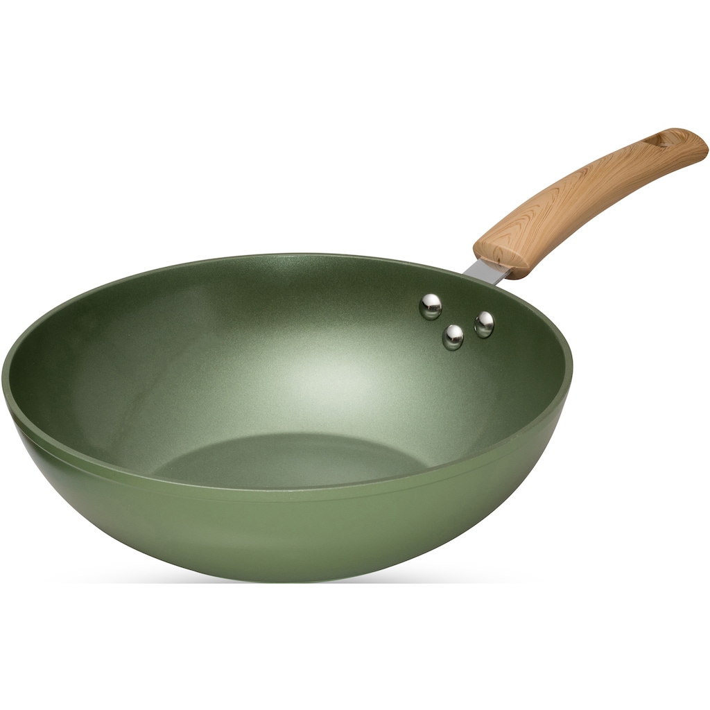 JUST VEGAN Wok »CeraVegan«, Aluminium, (1 tlg.)