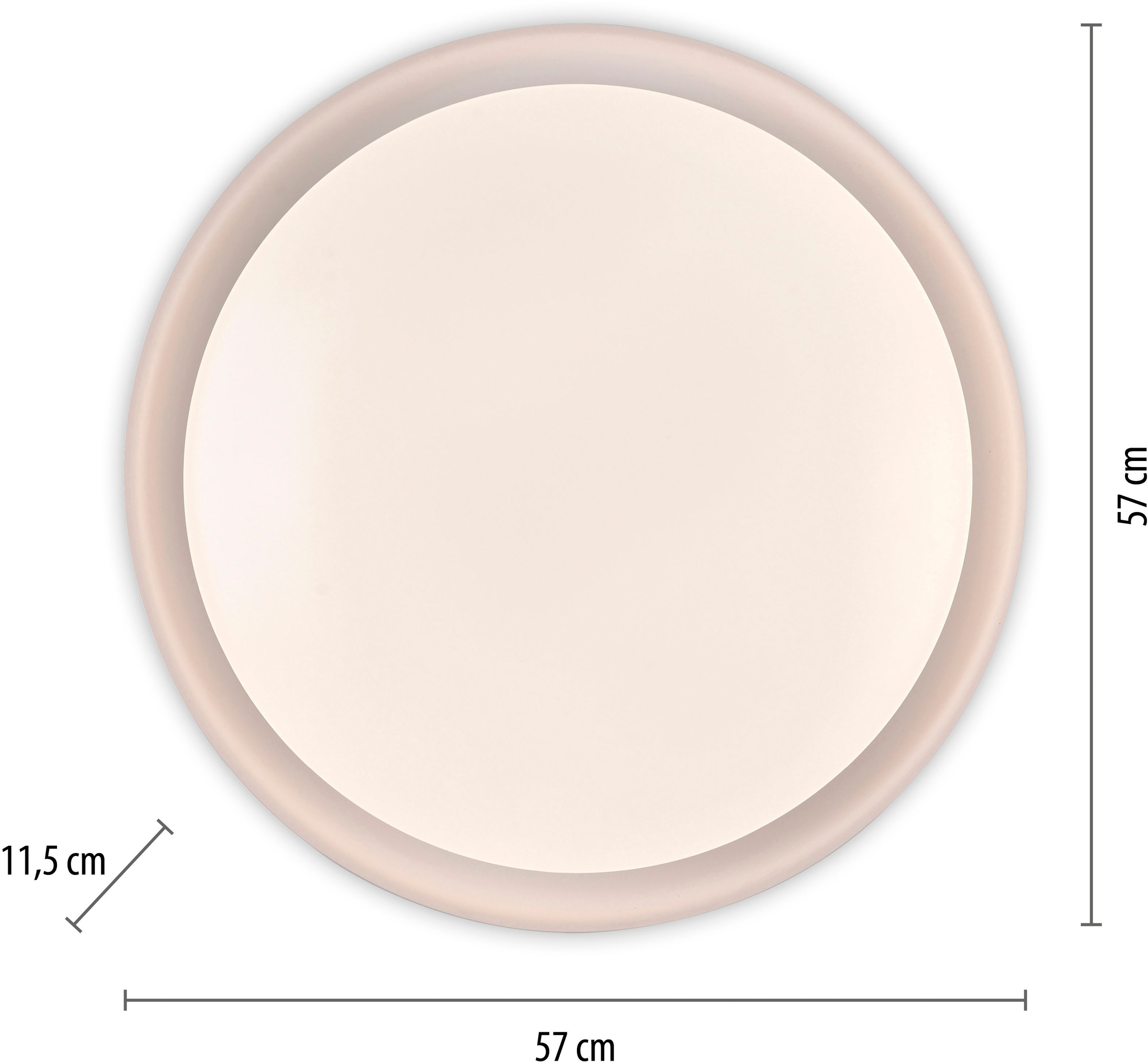 JUST LIGHT Deckenleuchte »OSKO« LED-Board 1 Stk. Warmweiß LED, Fernbedienung, Funk inkl.
