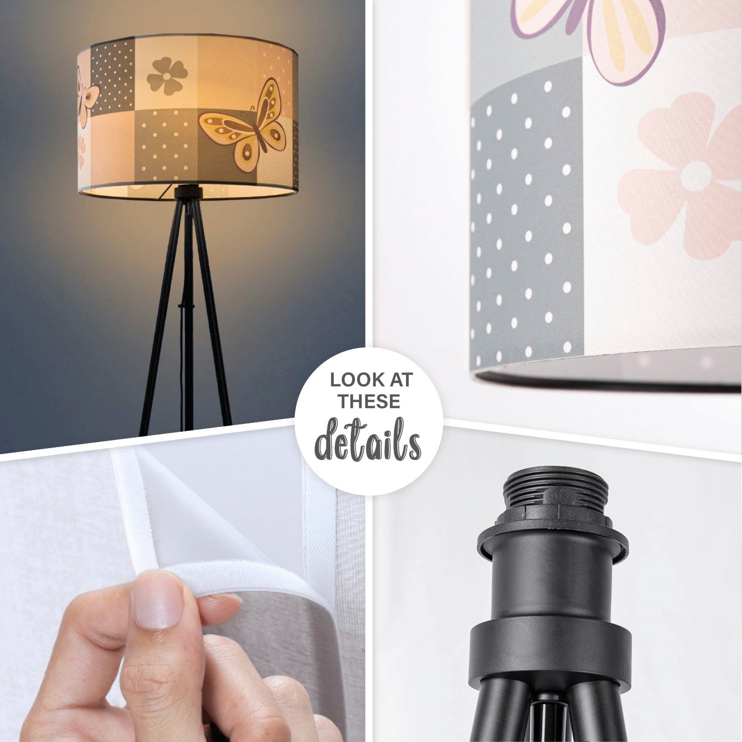 Paco Home Stehlampe »Trina Cosmo«, Lampe Kinderzimmer Kinderlampe  Babyzimmer E27 Schmetterling Blumen online kaufen | mit 3 Jahren XXL  Garantie