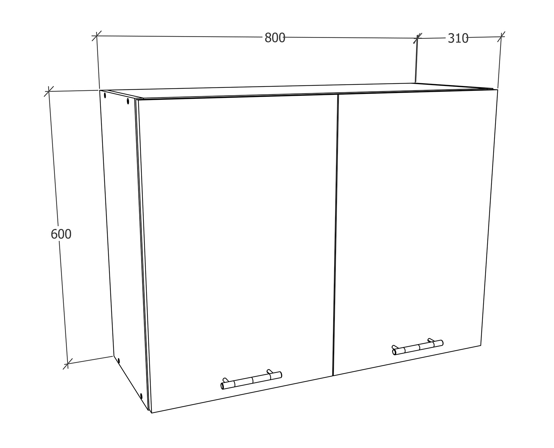 VCM Hängeschrank »Küchenschrank B. 80 cm Hängeschrank Küche Esilo«