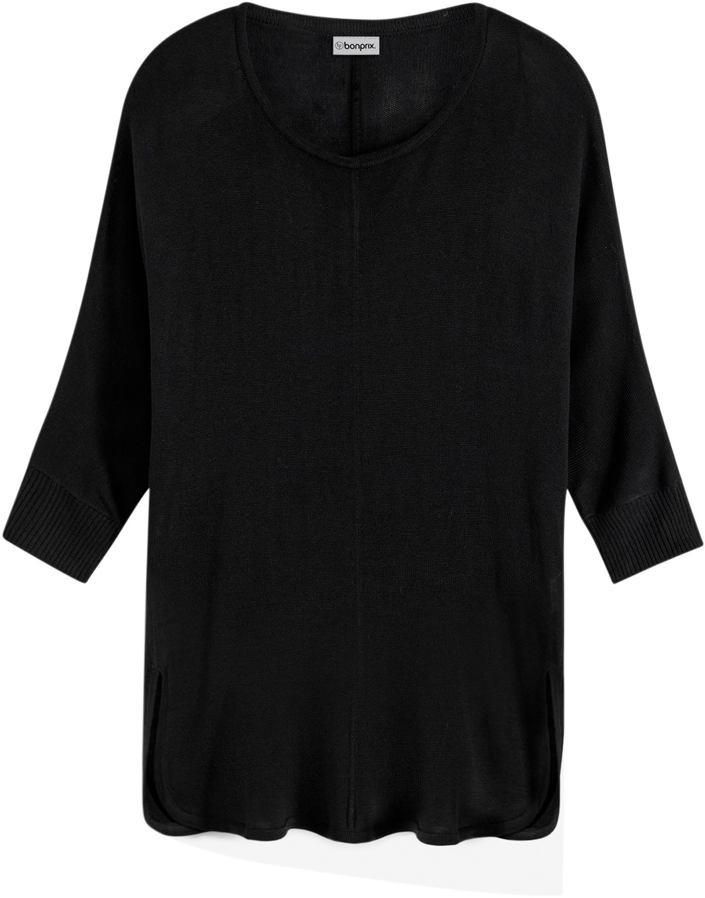 bonprix Strickpullover »Feinstrickpullover mit 3/4 Arm« aus Polyacryl und Viskose, mit Rundhalsausschnitt, mit 3/4-Ärmeln