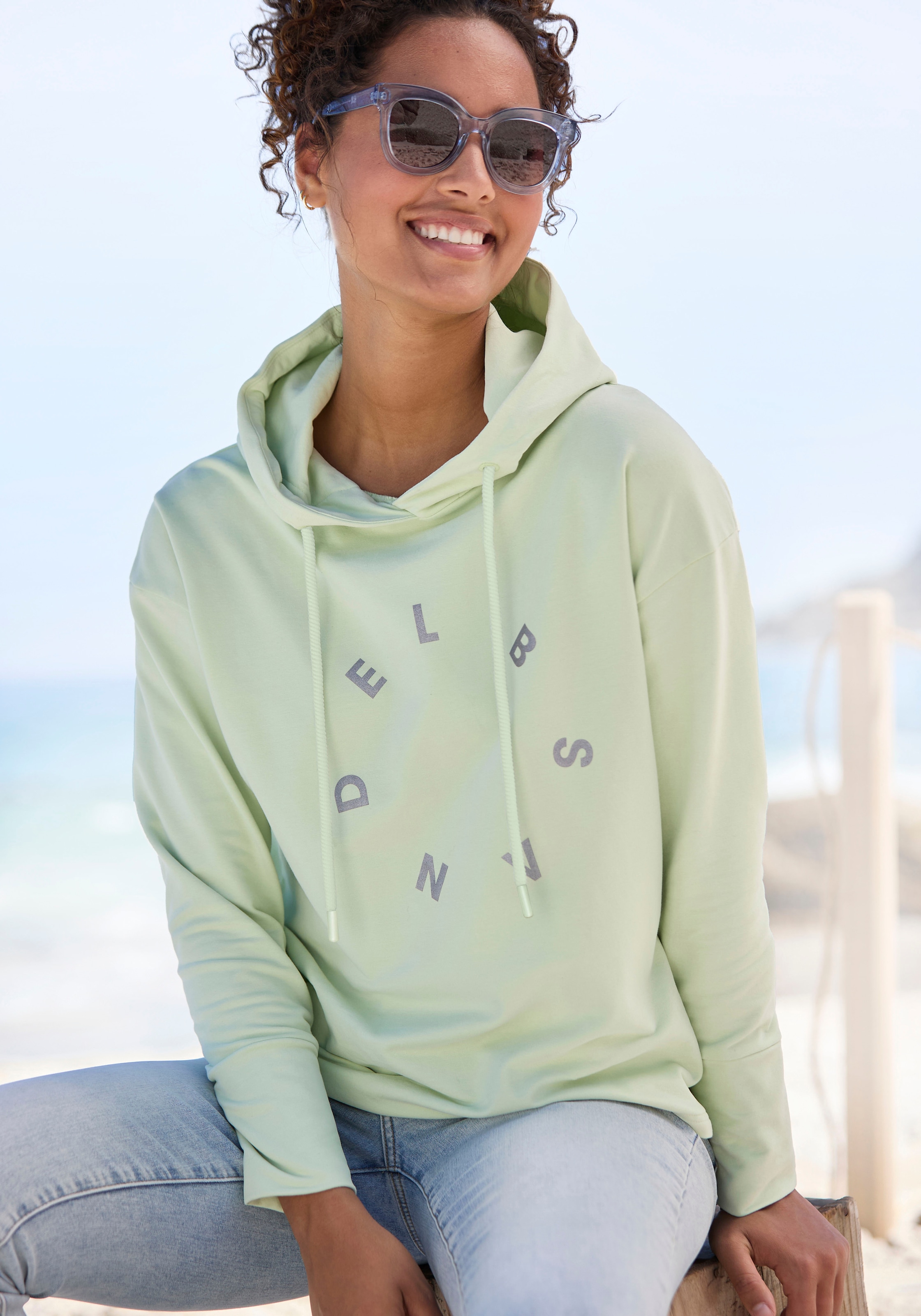Elbsand Kapuzensweatshirt »Darisa«, mit Logodruck vorne, Hoodie, sportlich-casual
