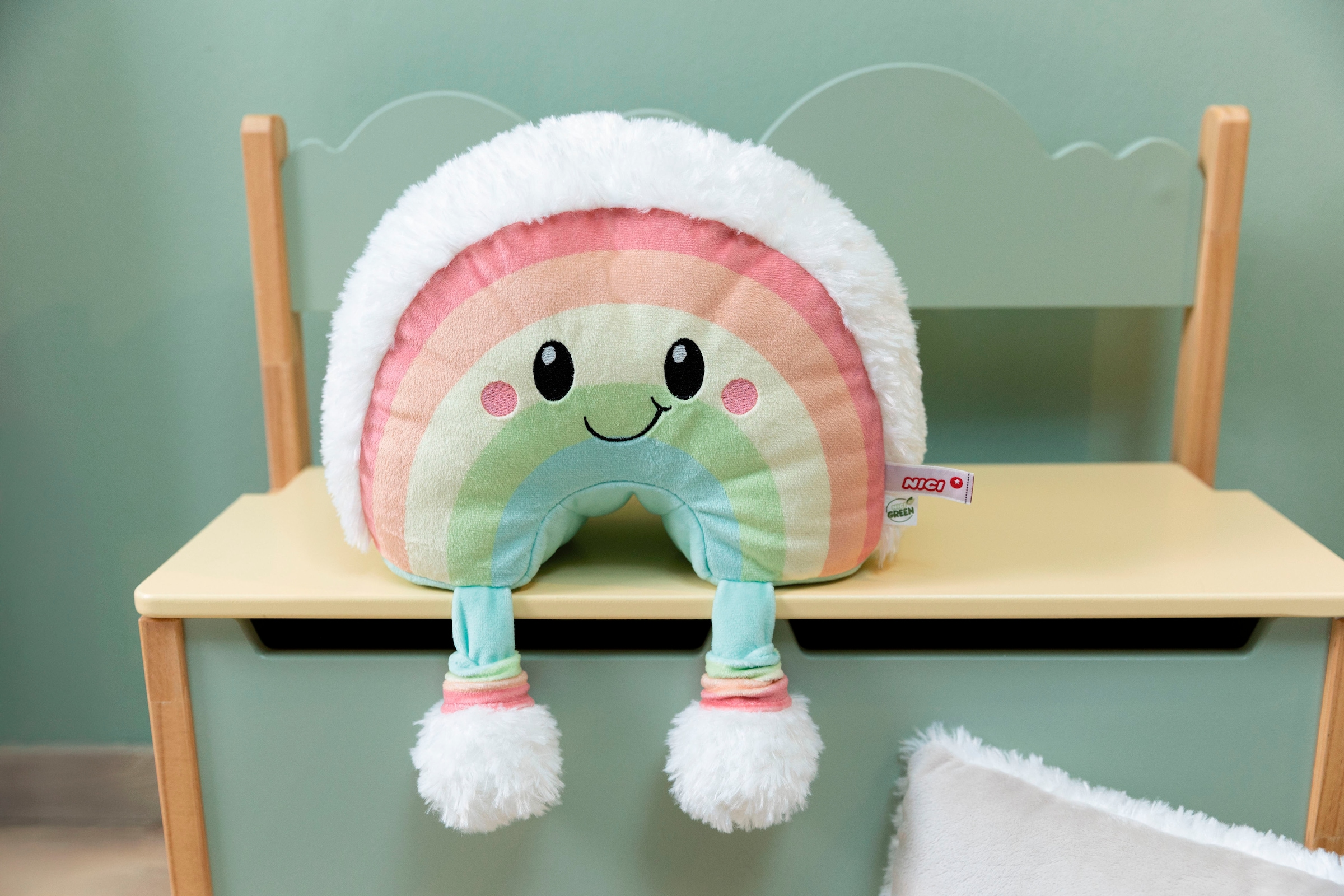 Nici Kuscheltier »Regenbogen Nibsi, 28 cm schlenkernd«, enthält recyceltes Material