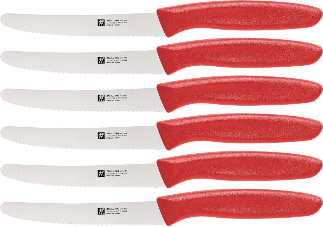 Zwilling Besteck-Set »Twin Grip«, (Set, 6 tlg.), eisgehärtete Klingen für langanhaltende Schärfe, mit Wellenschliff