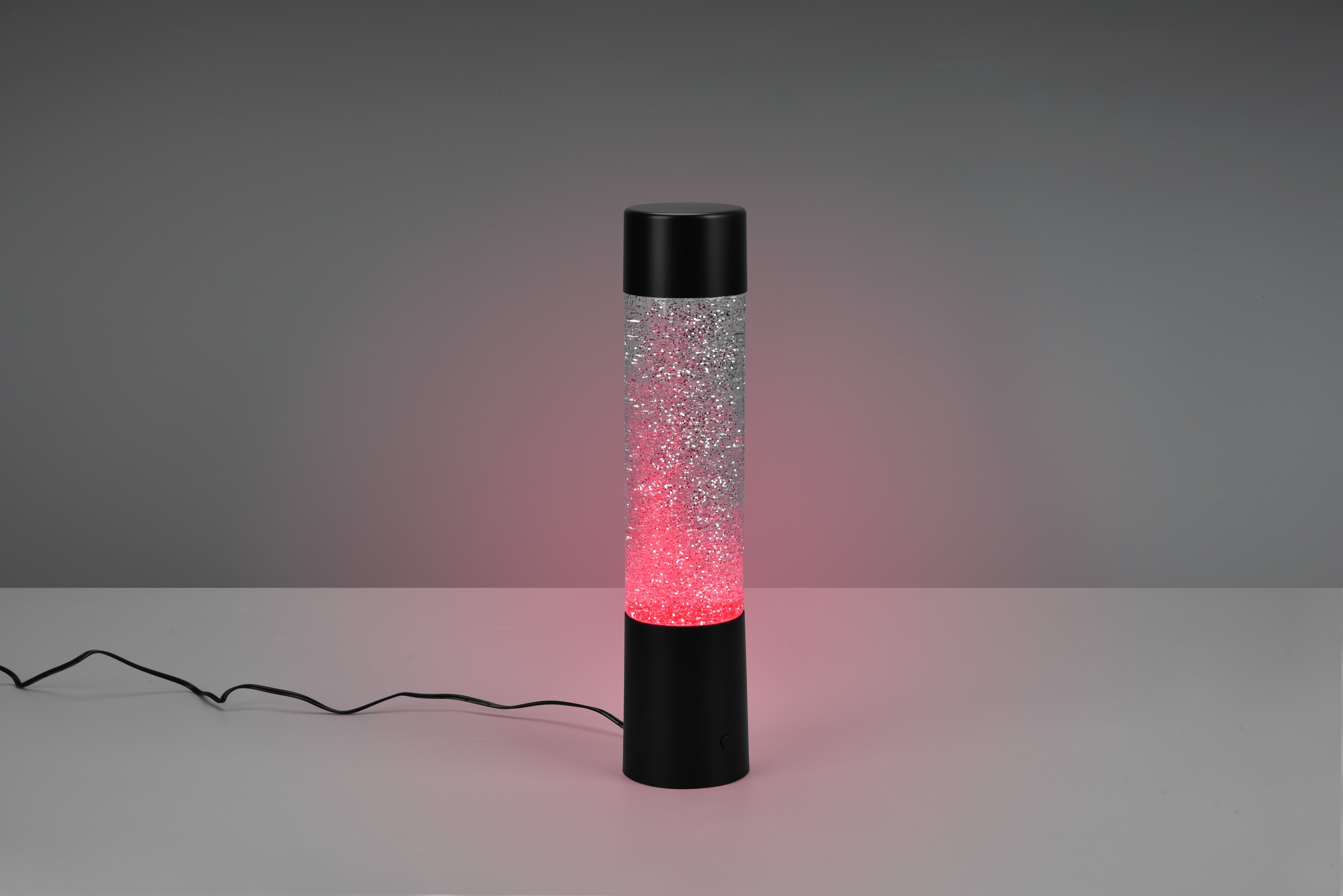 REALITY Leuchten LED Tischleuchte »GLITTER, LED Wassersäule mit RGB Farbwechsel Glitzeroptik Kinderzimmer«, 1 flammig, Leuchtmittel LED-Board | LED fest integriert, Tischlampe Wasser Farbeffekte gelb grün blau Höhe 34cm LED Kinderlampe