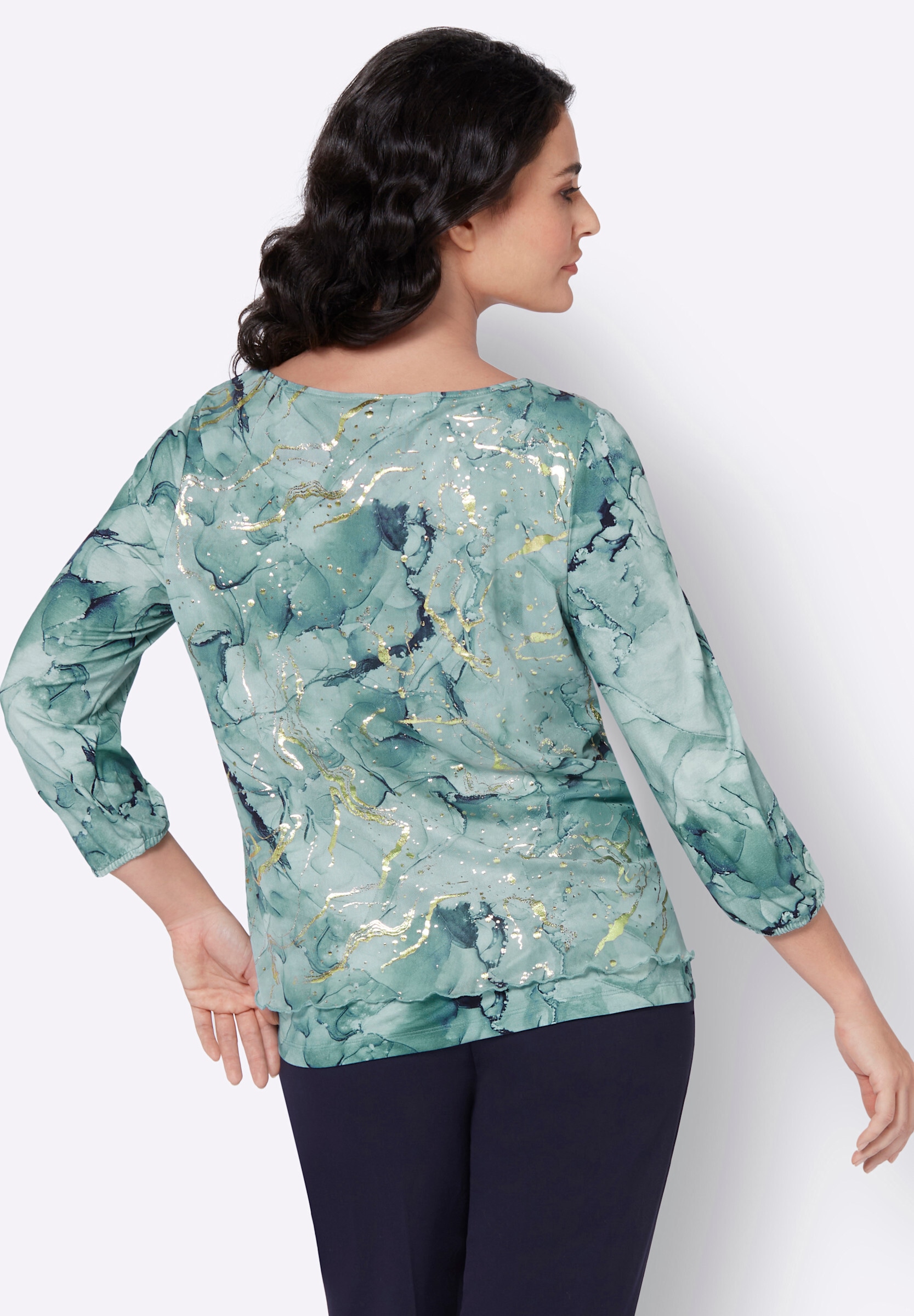 creation L T-Shirt »Mesh-Shirt 3/4-Arm-Shirt in Mesh-Qualität«