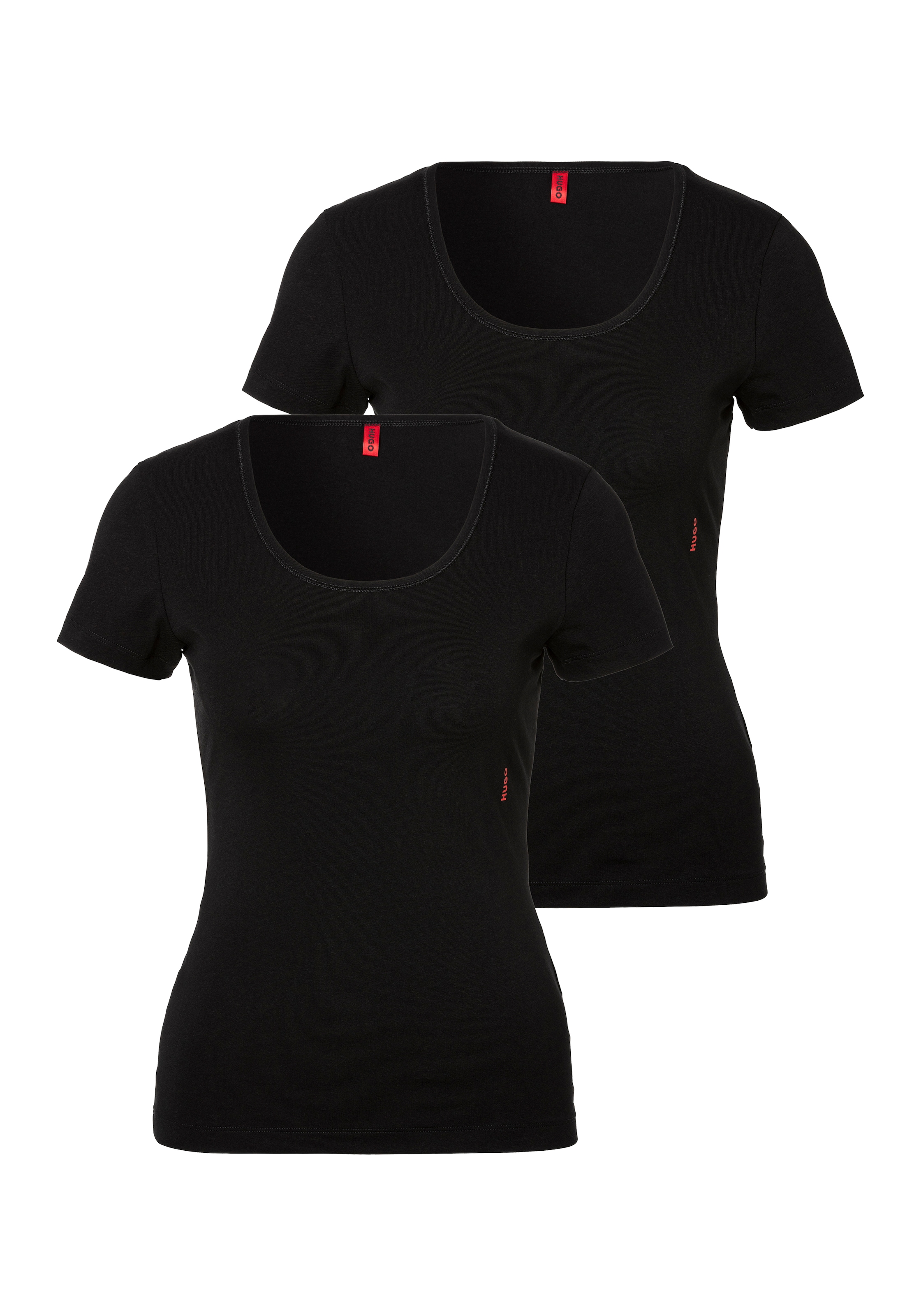 HUGO Underwear T-Shirt »TWIN«, (Packung, 2 tlg., 2er-Pack), mit vertikalem Logodruck