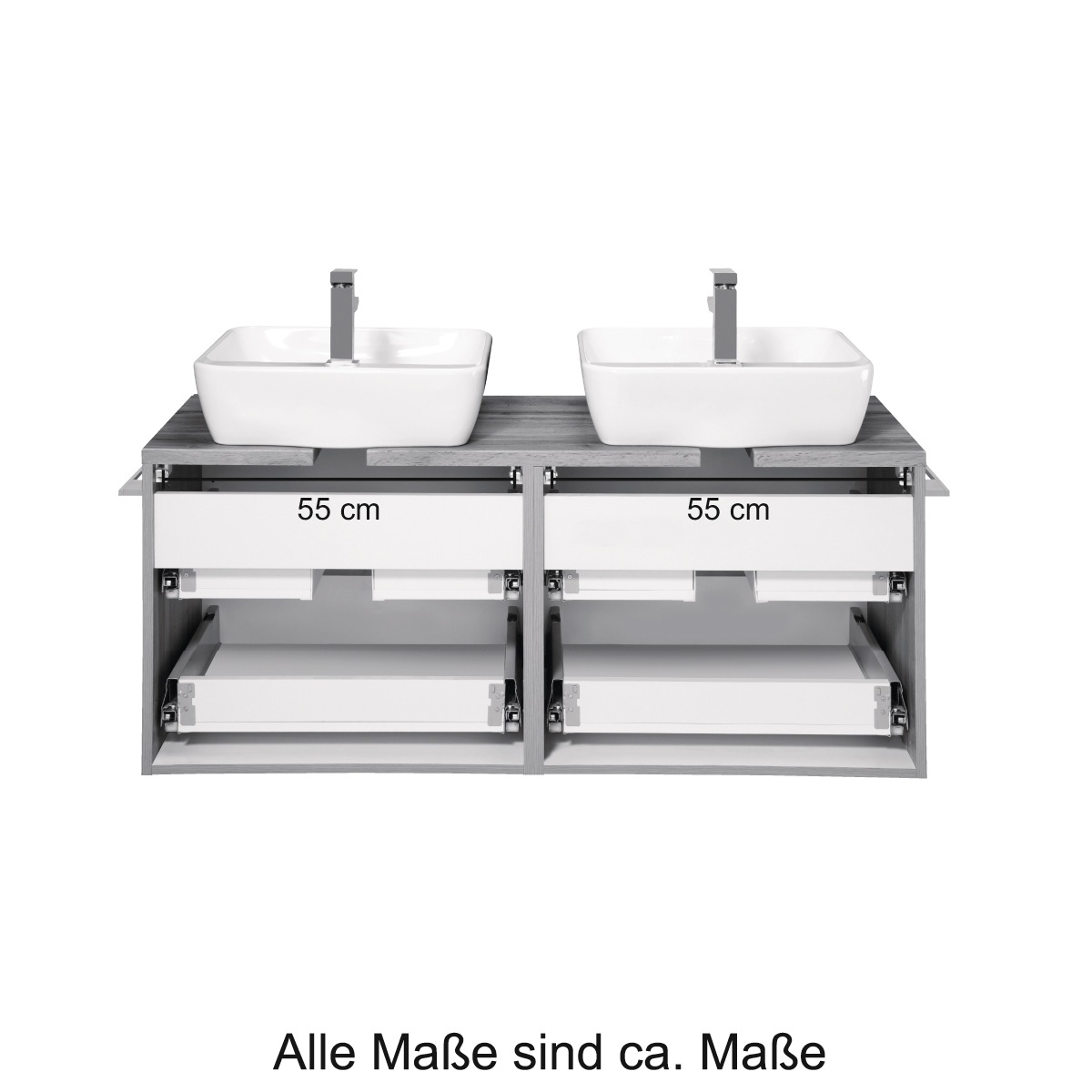 welltime Badmöbel-Set »Malibu«, (Set, 2 St.), Breite 120 cm, mit Soft-Close