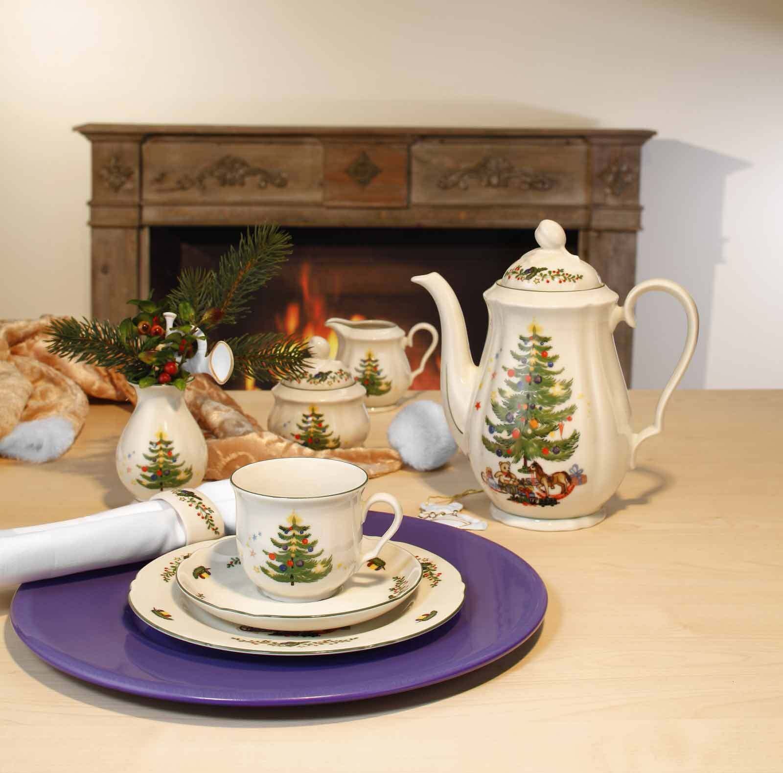 Seltmann Weiden Milchbehälter »Brotteller Marieluise Weihnachten ø 17,1 cm weiß-grün«