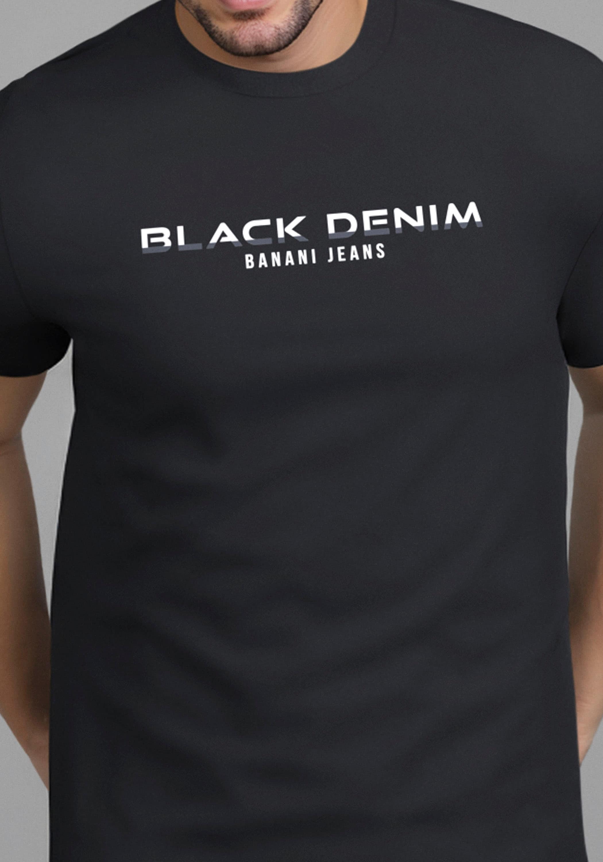 Bruno Banani T-Shirt kurzärmelig, schmal geschnitten, Rundhalsausschnitt