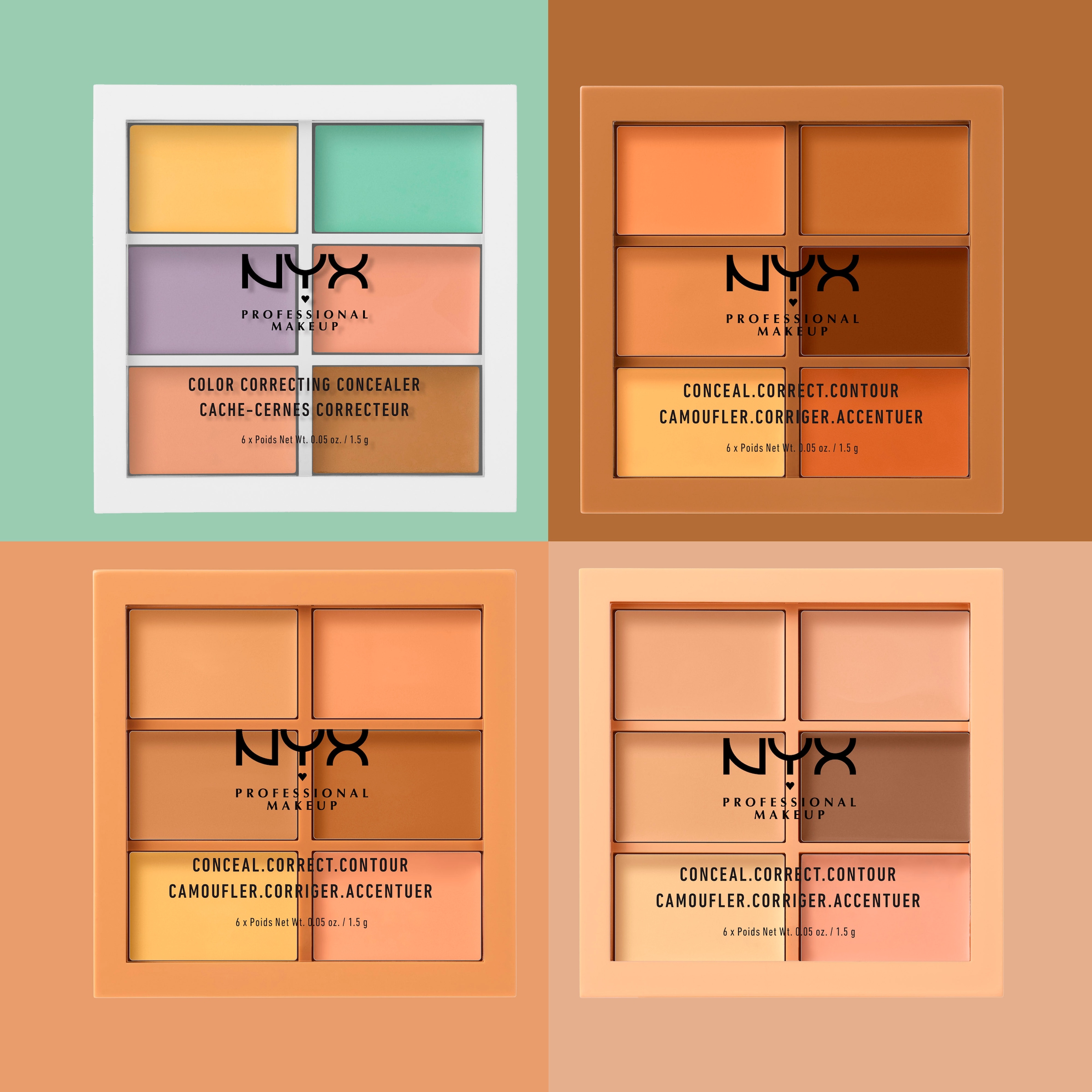 bestellen Makeup »NYX | Professional Concealer Color Palette« UNIVERSAL NYX Correcting