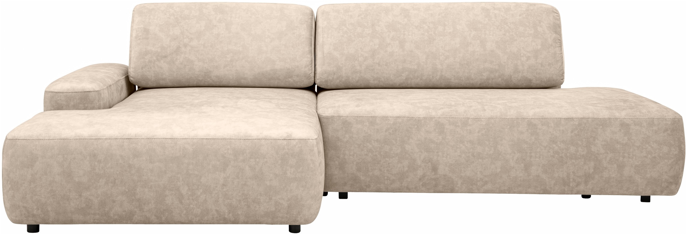 INOSIGN Ecksofa »TORGE, Schlafsofa Cord, Samtvelours u. Strukur fein, Couch in L-Form«, Schlaffunktion und Bettkasten, Liegefläche: 210x125 cm, neues Design