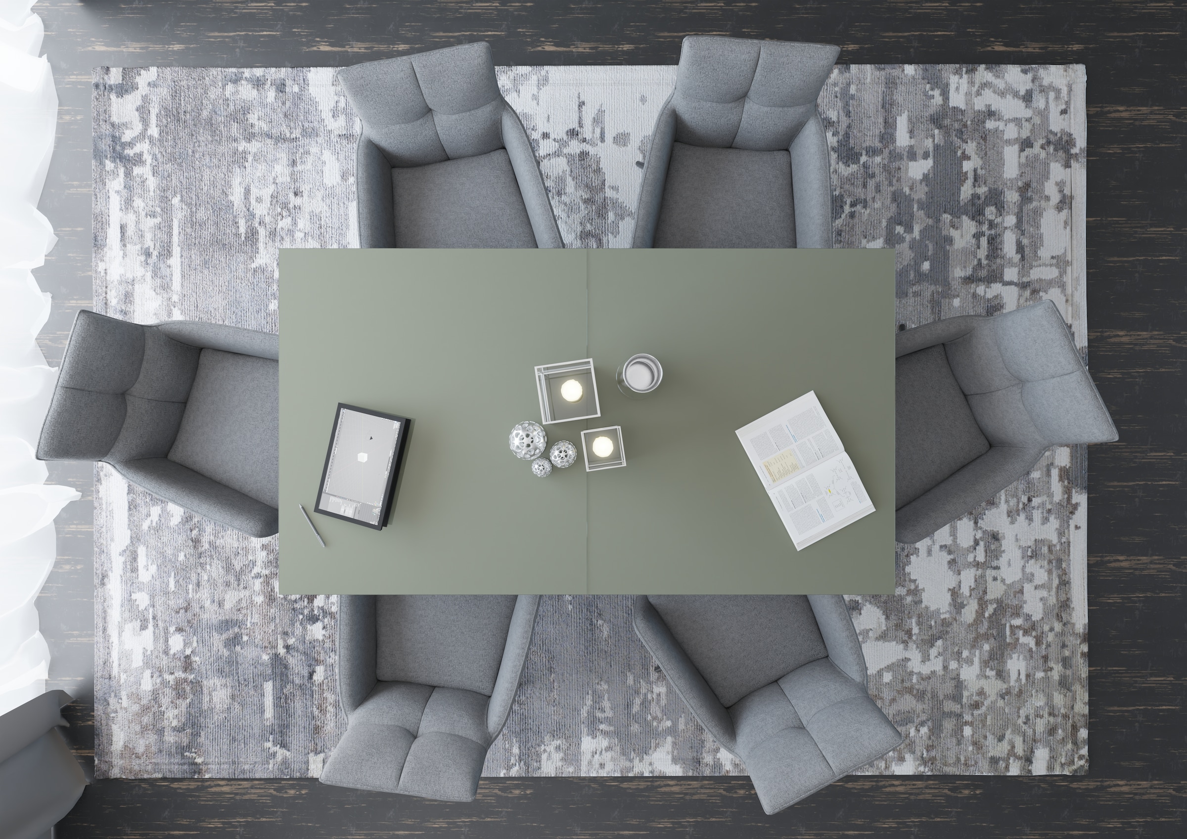 set one by Musterring Esstisch »Reno« 1 Stk. tlg. Mit Vierkantfuß, wählbaren Gestellen und Plattenfarben