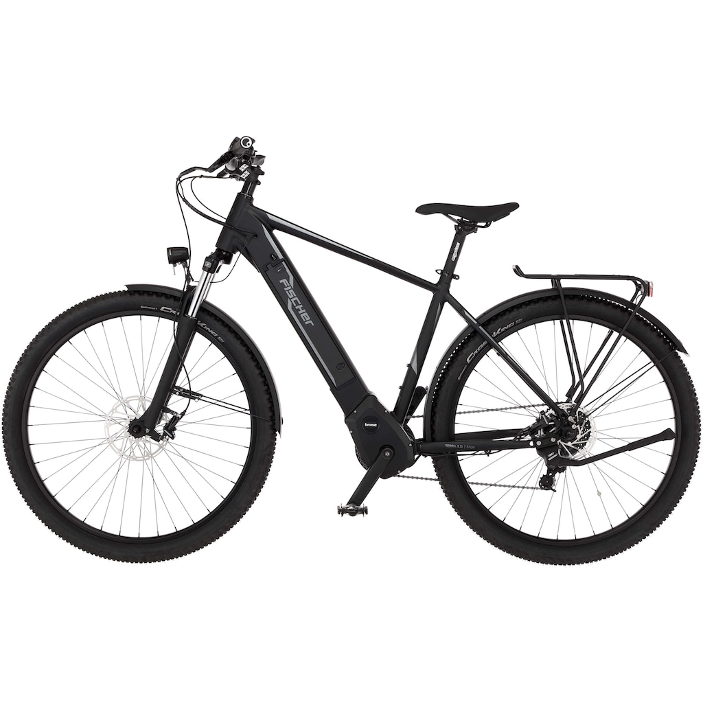 FISCHER Fahrrad E-Bike »TERRA 5.5i«, 10 Gang, SRAM, Mittelmotor 250 W, (mit Schloss)