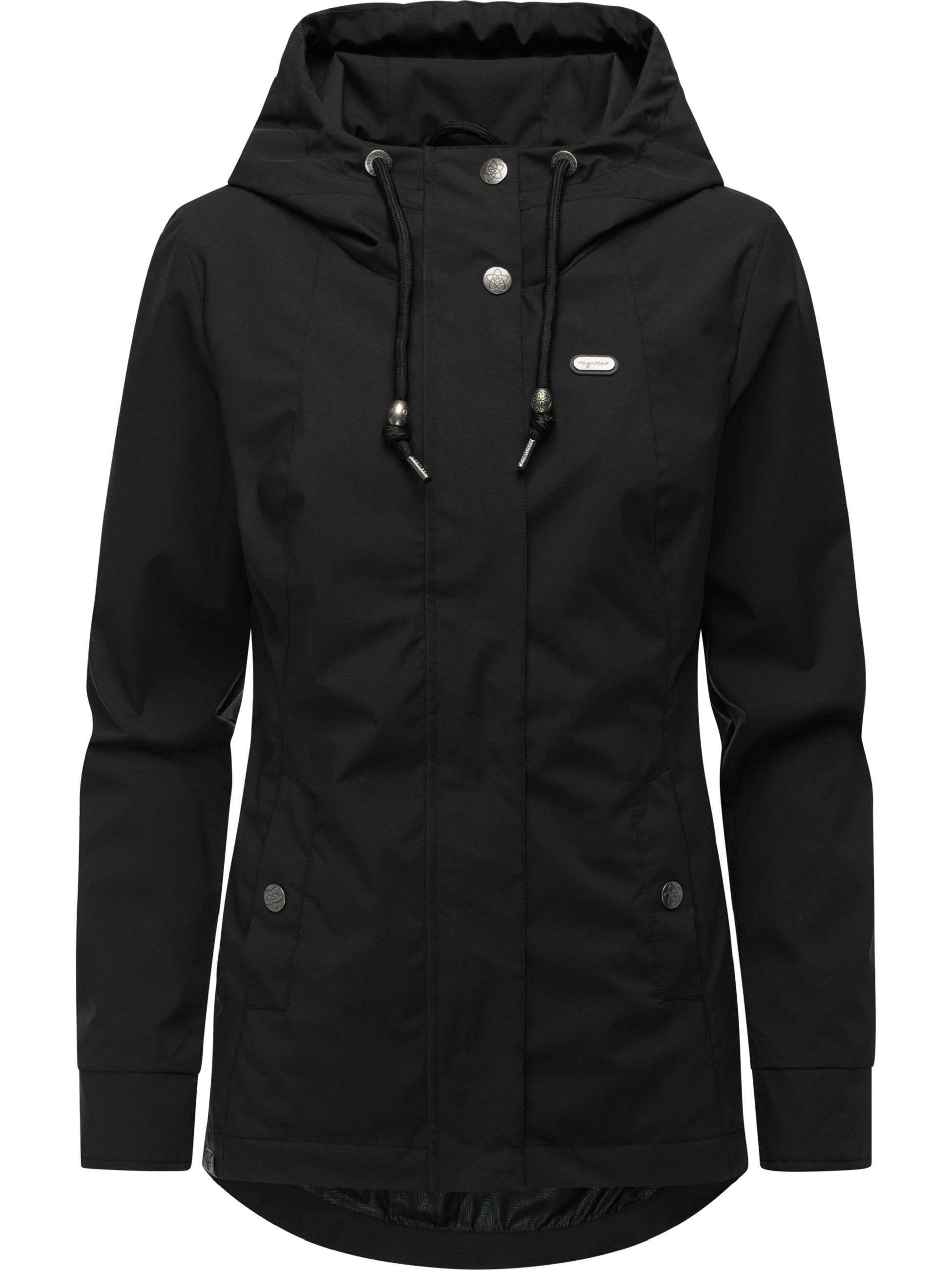 Ragwear, Damen, Outdoorjacke »Outdoorjacke Alvena Summer YOUMODO« mit Kapuze Wasserdichte und atmungsaktive Übergangsjacke, Black, 6XL, Black, Damen 