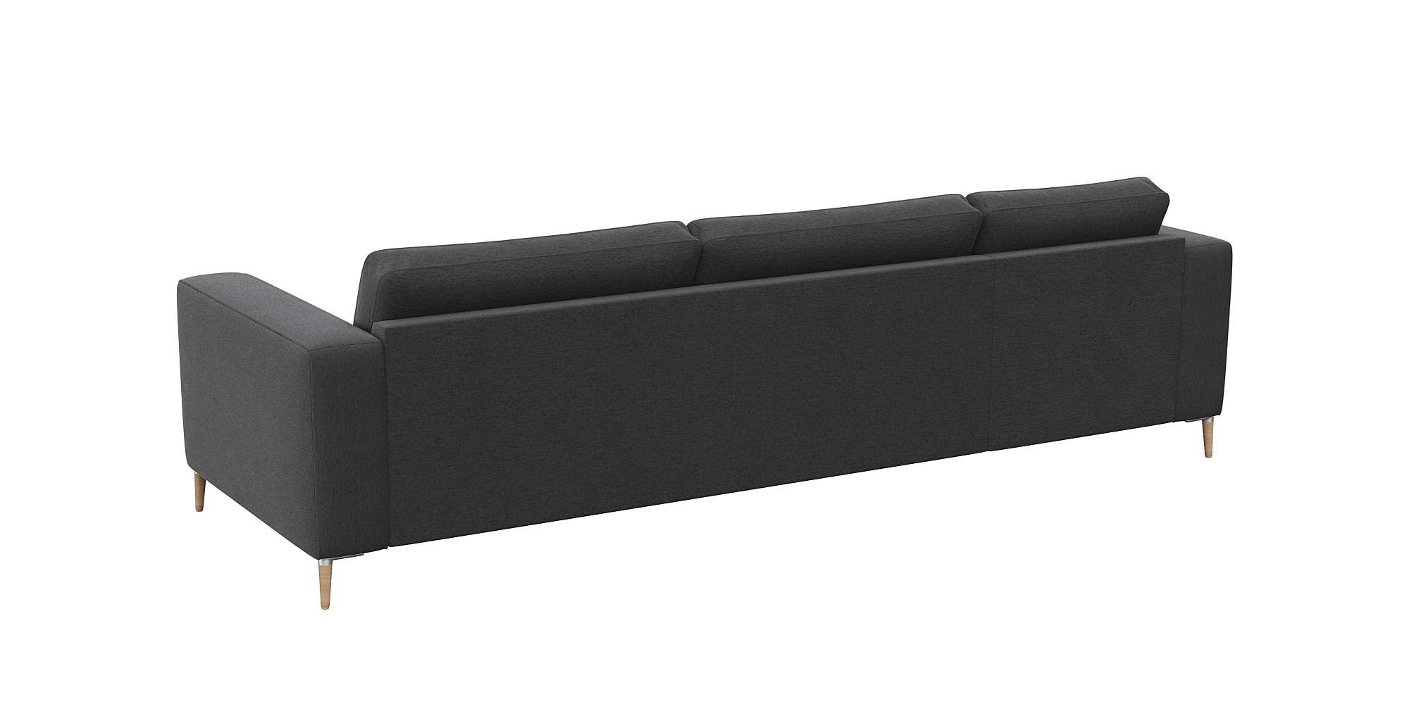 FLEXLUX Ecksofa »Fiore, Sitzaufbau mit hochwertigem Kaltschaum für mehr Sitzkomfort«, breite Armlehnen, L-Form, Füße Alu+ Eiche
