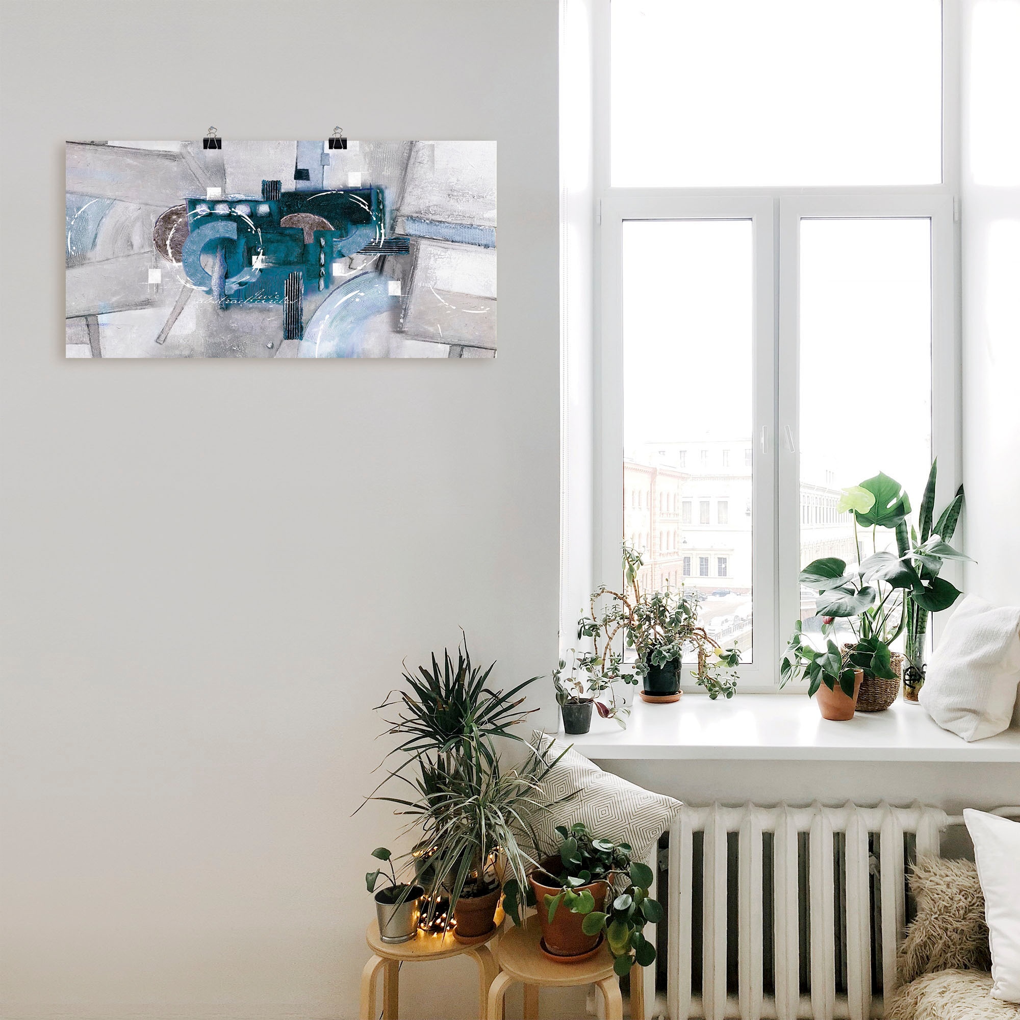 Artland Wandbild »Abstrakte blaue Kreise« Gegenstandslos 1 Stk. tlg. als Alubild, Leinwandbild, Poster in verschied. Größen