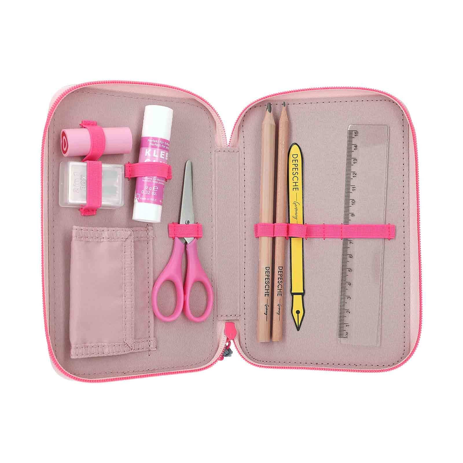 Depesche Buntstift »3-Fach Federtasche CAPYBARA TOPModel 7,5 x 13 x 20 cm rosé«